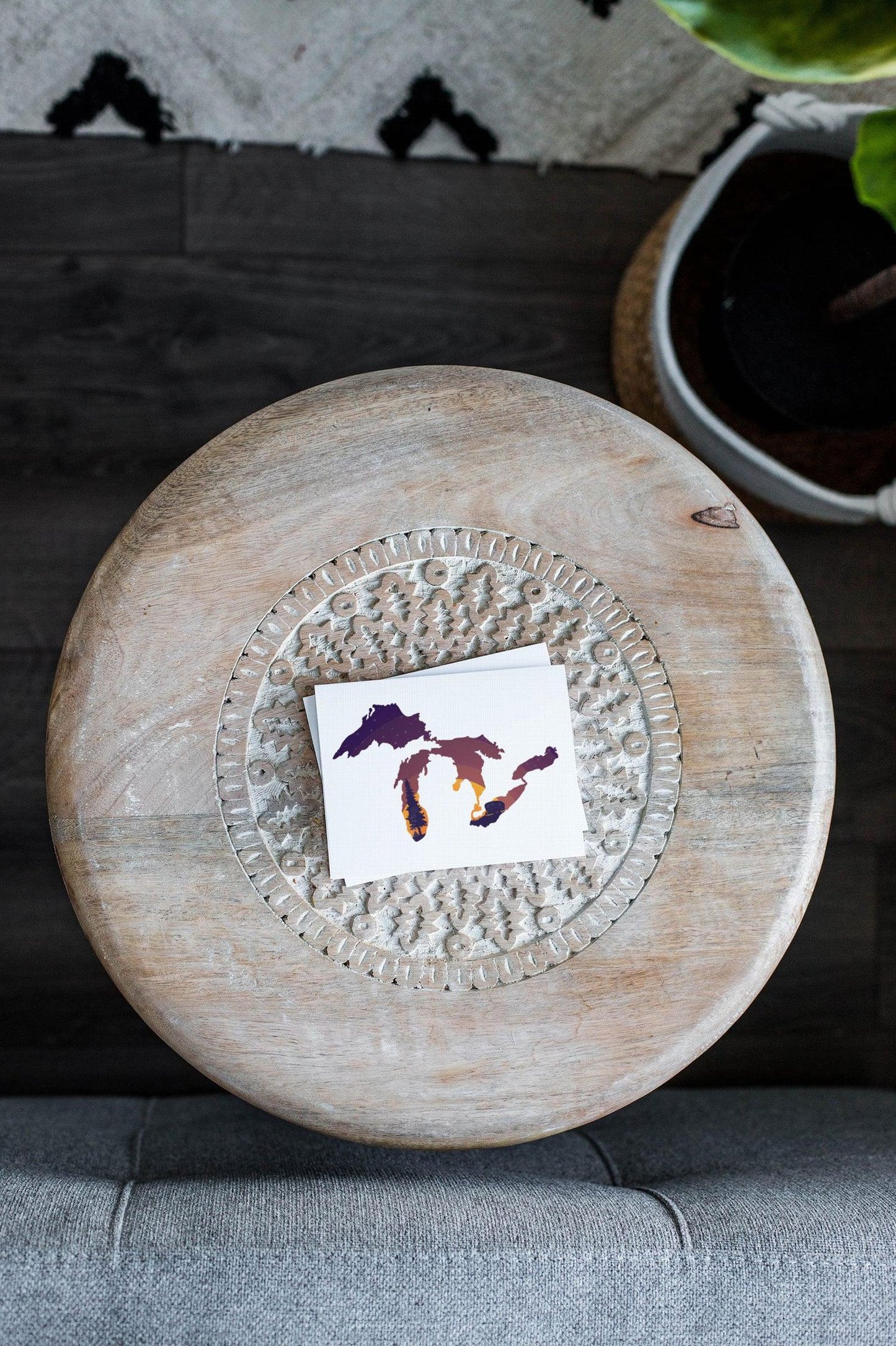 Great Lakes Camper Sunrise Greeting Card