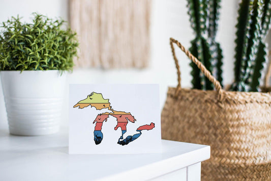 Great Lakes Deer Sunrise Greeting Card