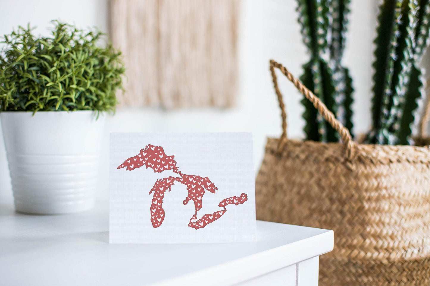 Great Lakes Heart Greeting Card