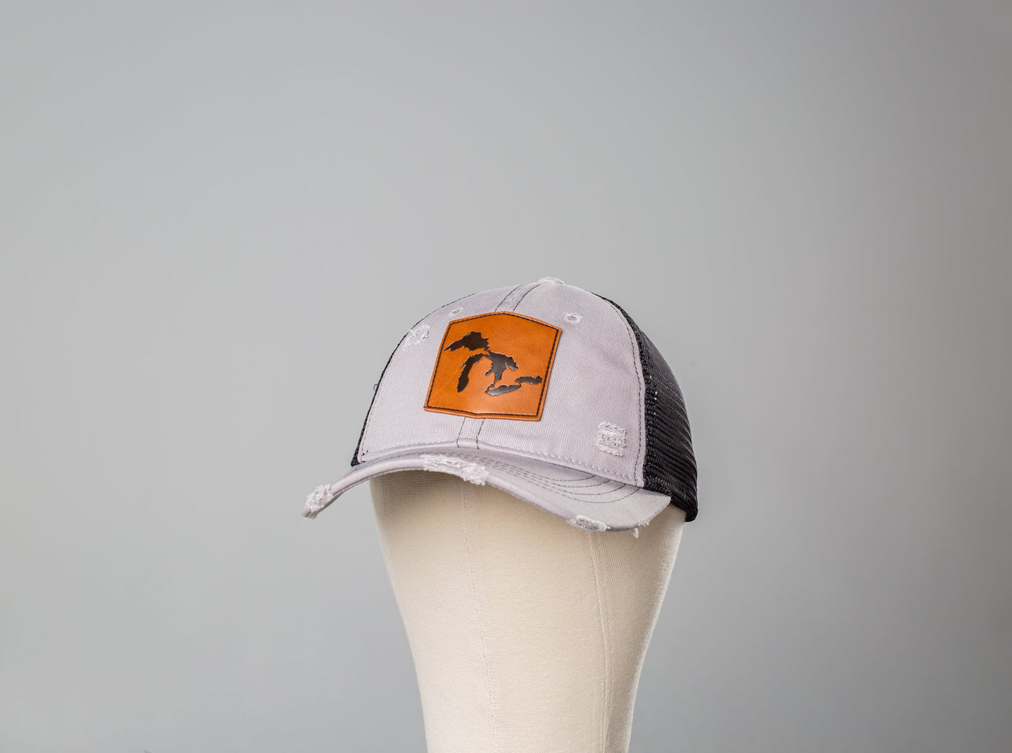 Great Lakes - Faded Gray - Leather Patch Hat
