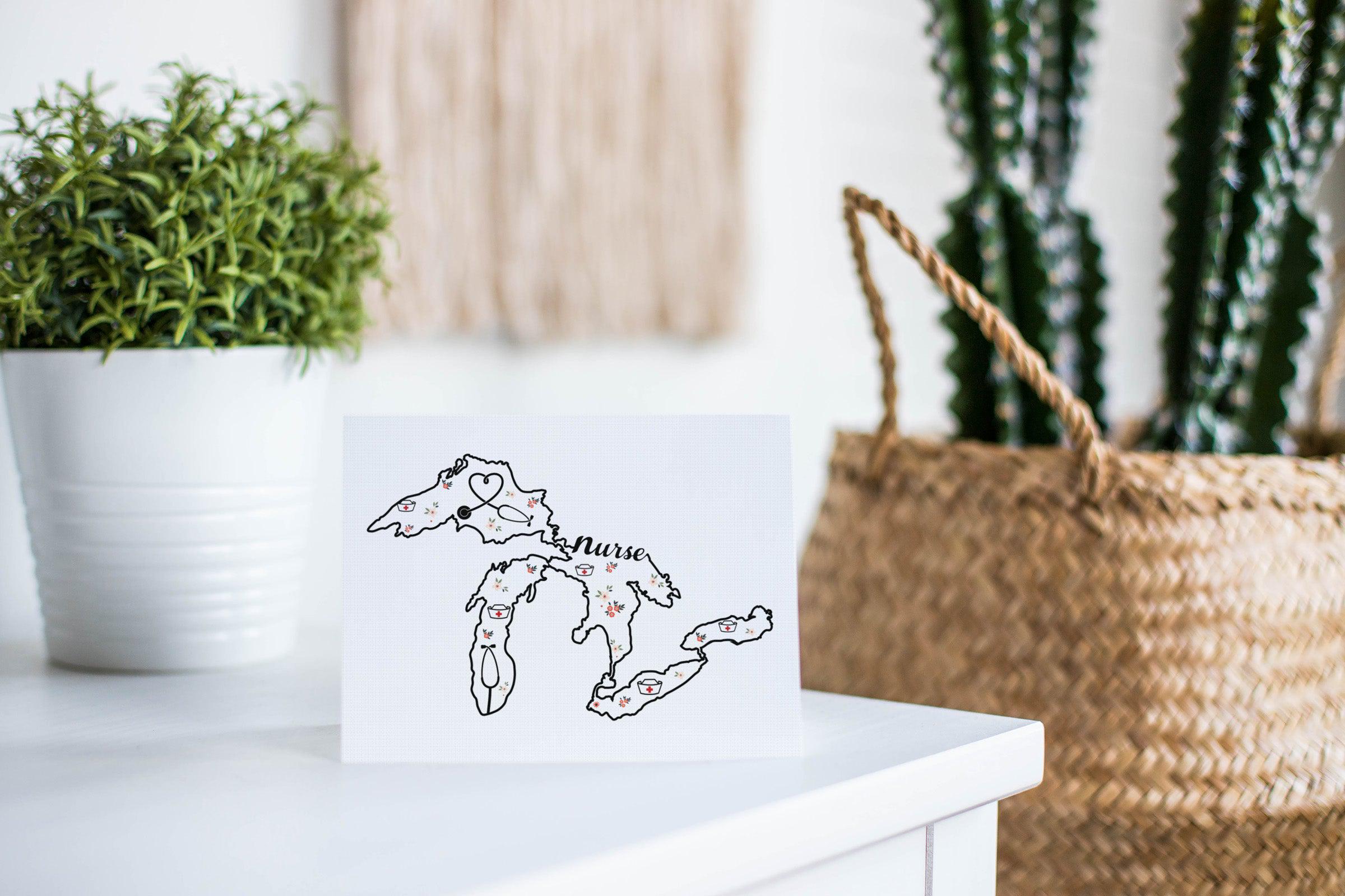 Great Lakes Nurse Greeting Card