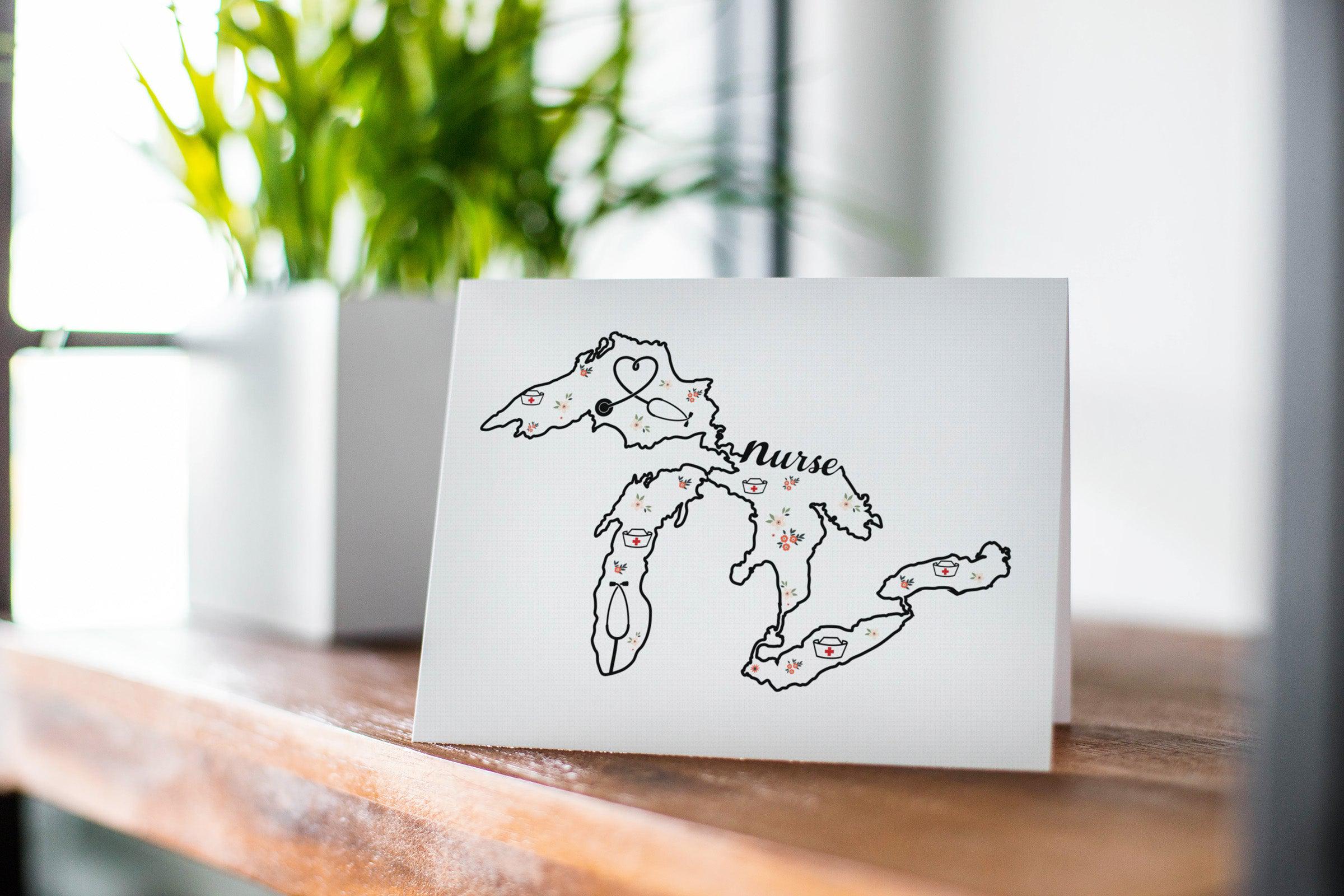 Great Lakes Nurse Greeting Card