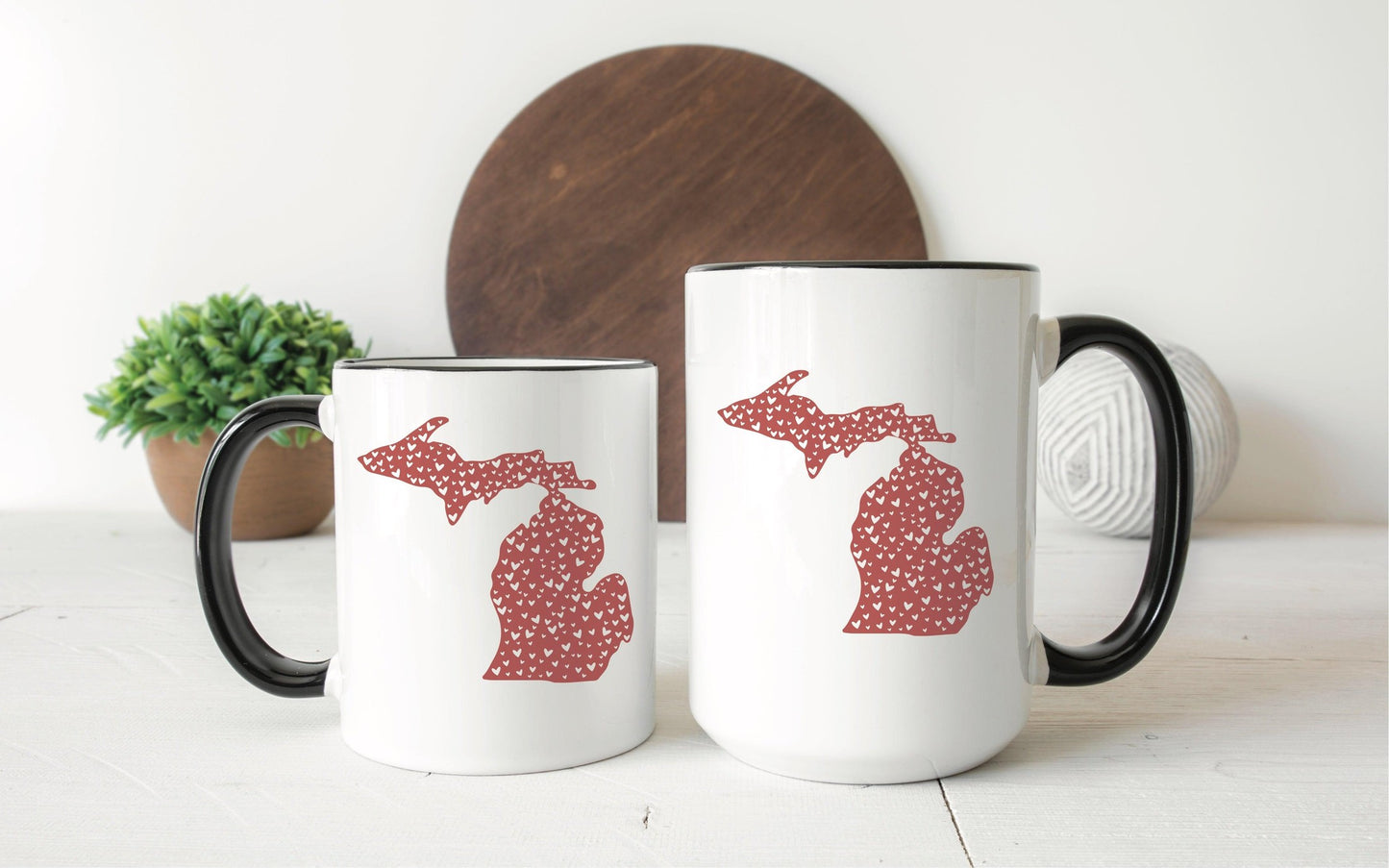 Hearts - Michigan - Mug