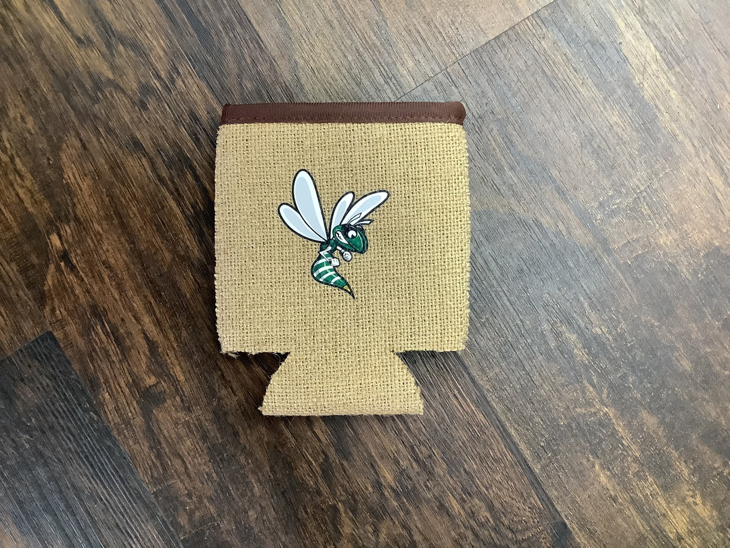 Hornet- Burlap Koozie
