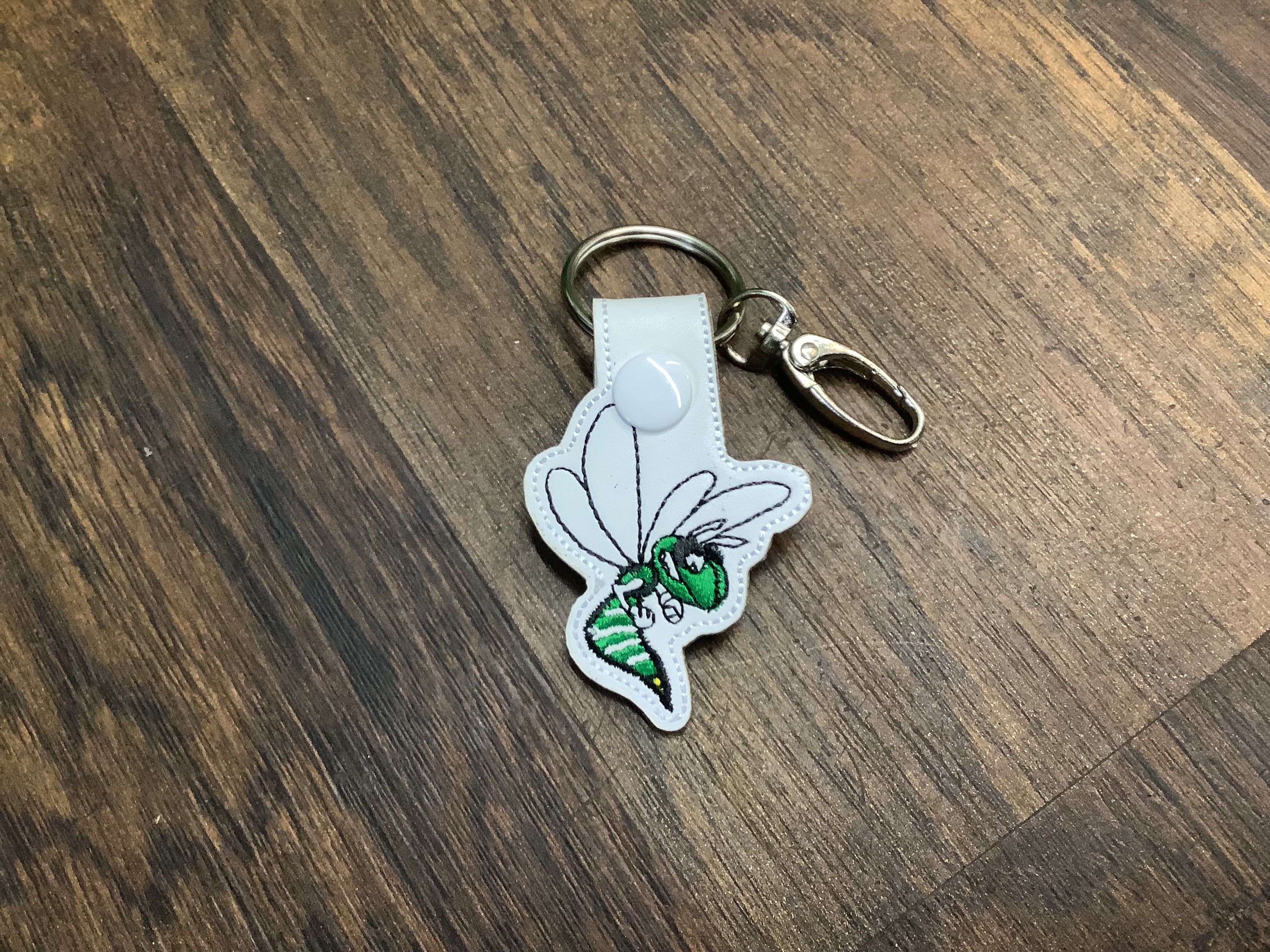 Hornet Embroidered Keychain