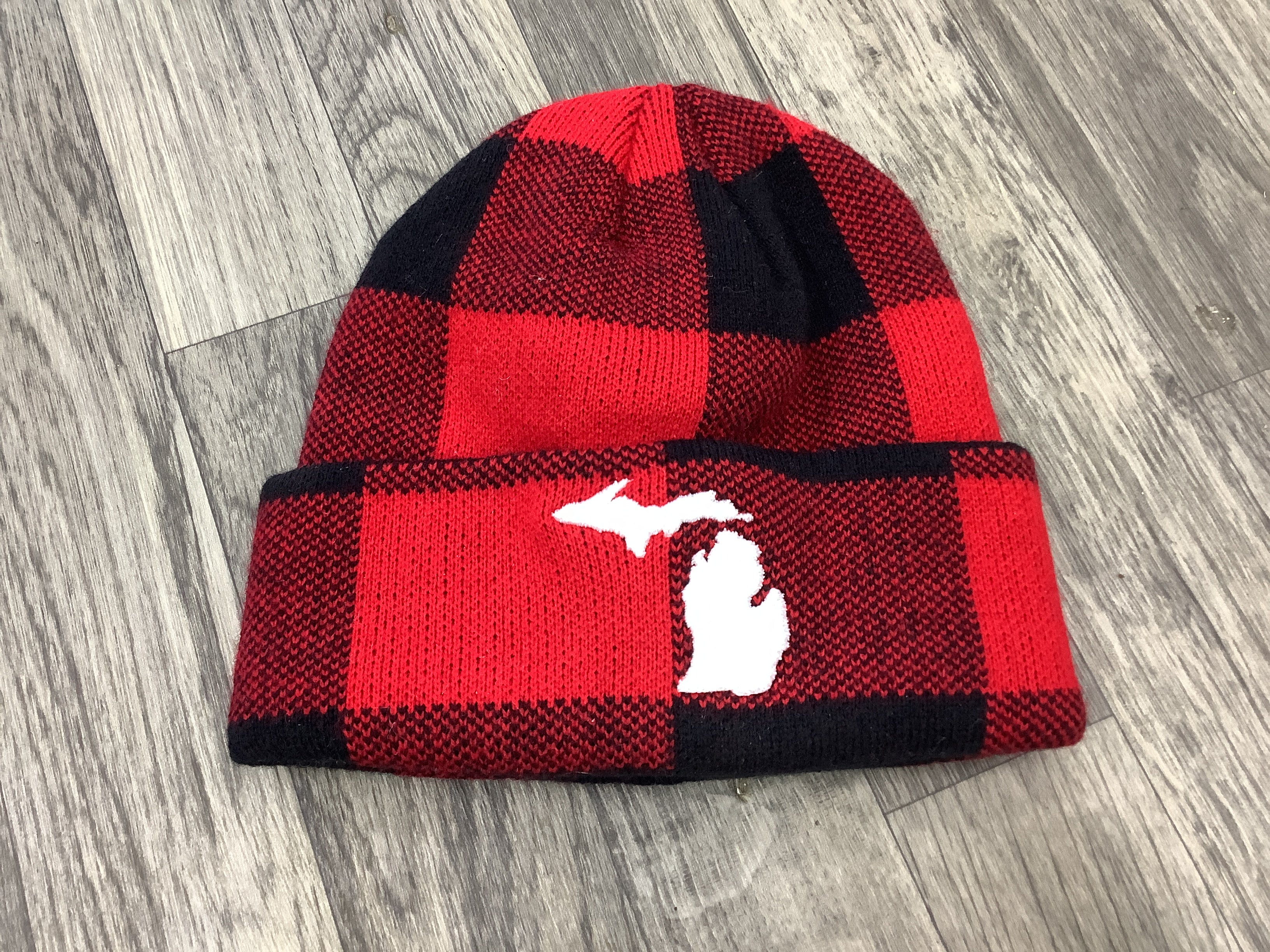 Michigan Plaid Beanie