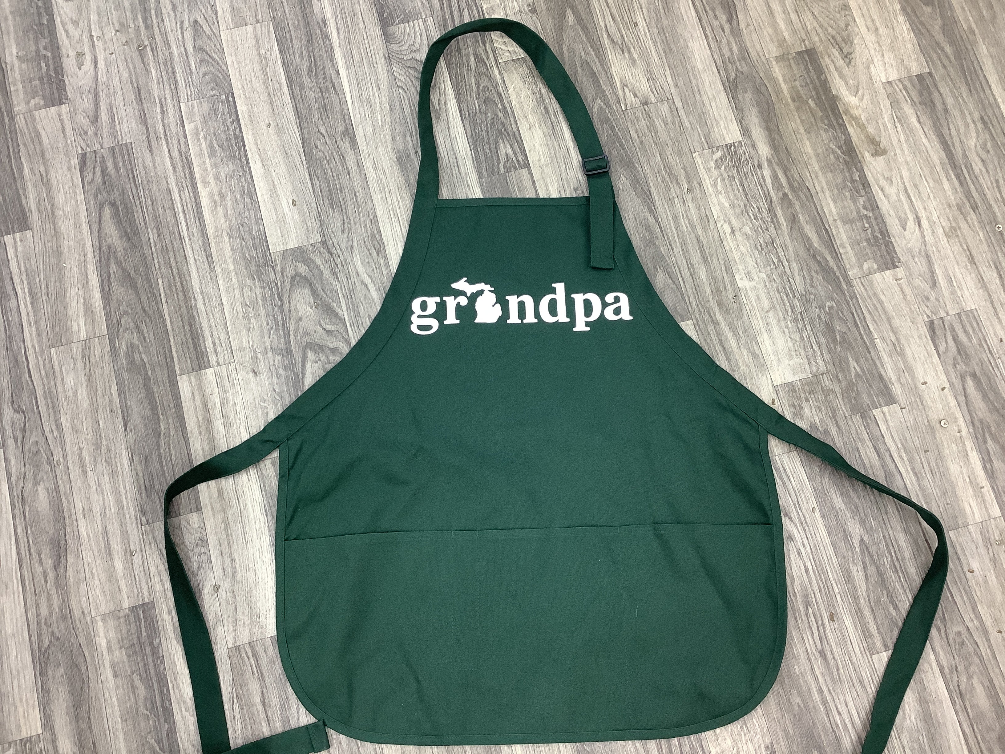 'Grandpa' - Dark Green - Pressed Apron
