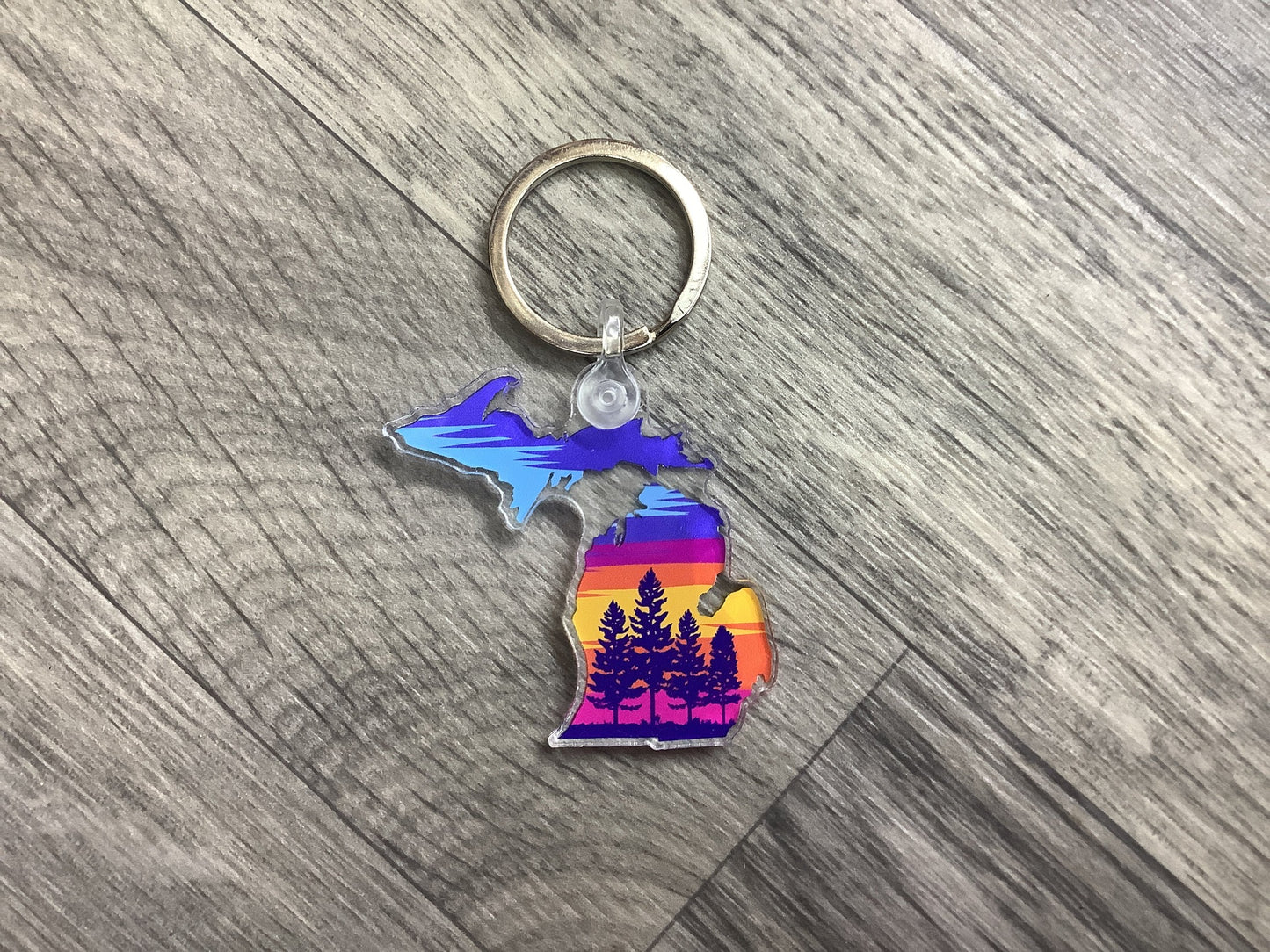 Miami Sunset - Michigan - Acrylic Keychain