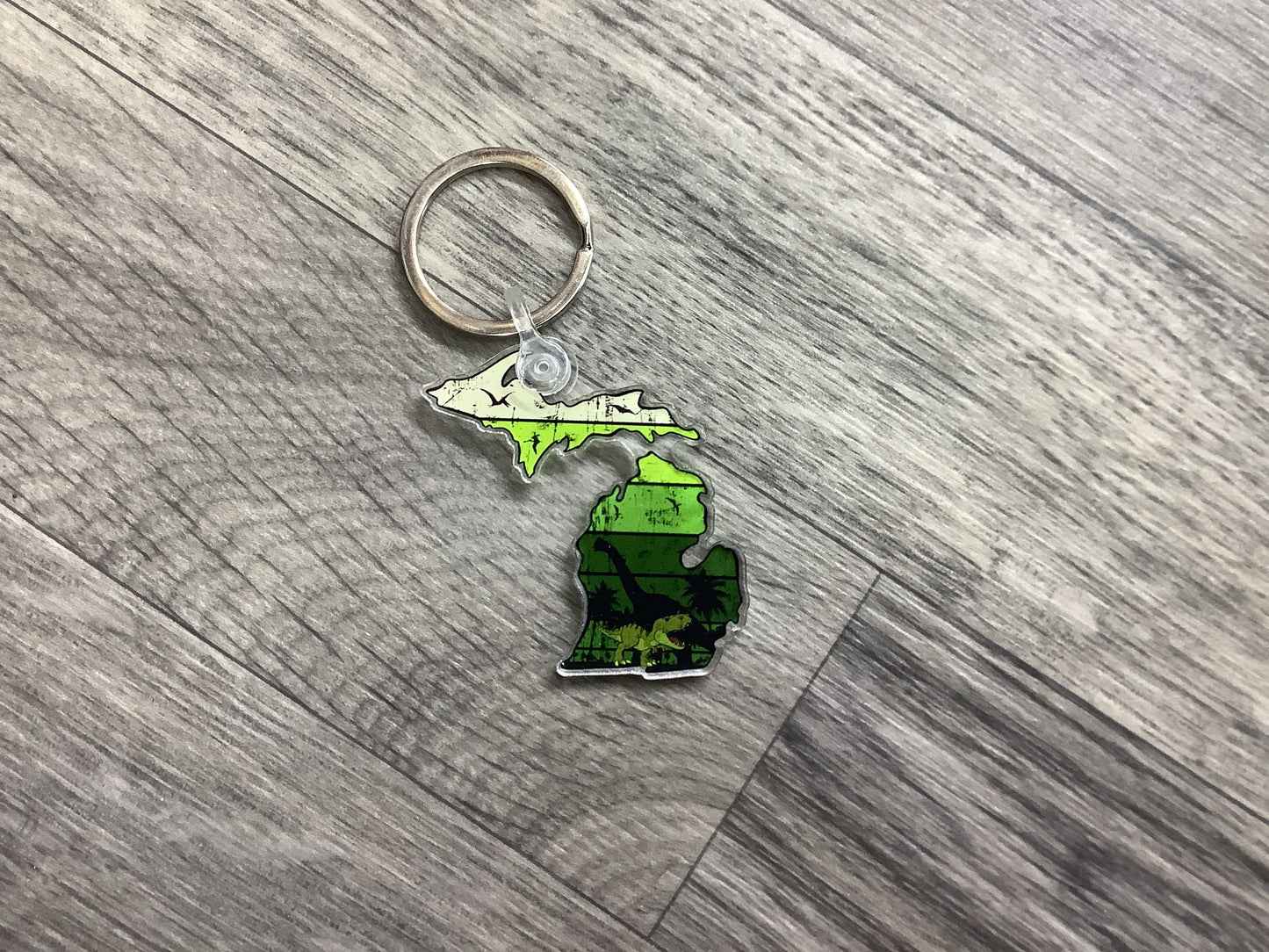 Dino - Michigan - Acrylic Keychain