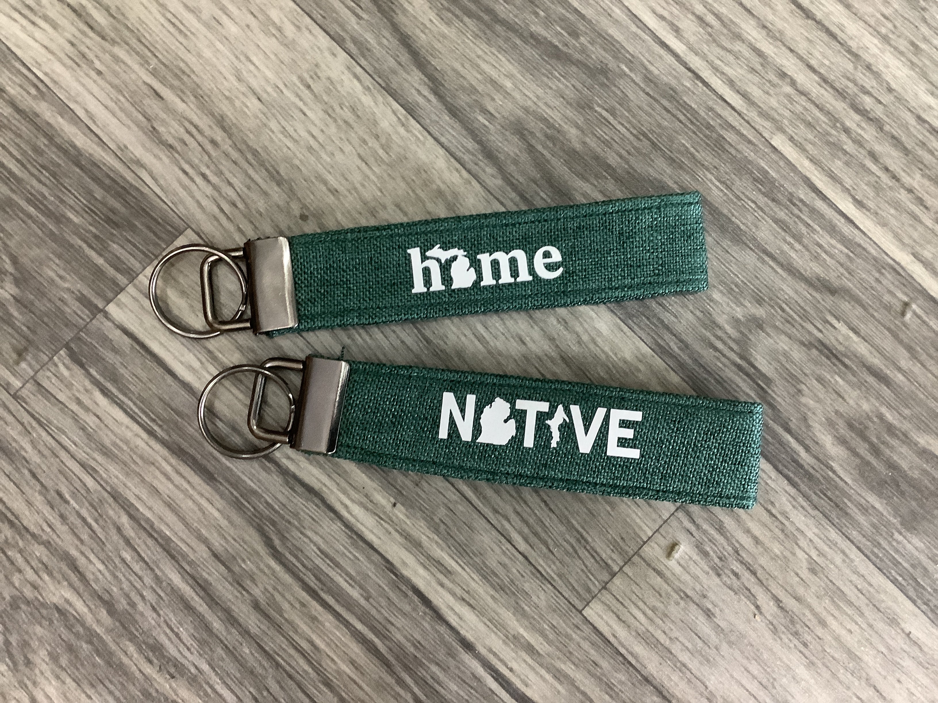 Heather Green Cloth Fob Keychain