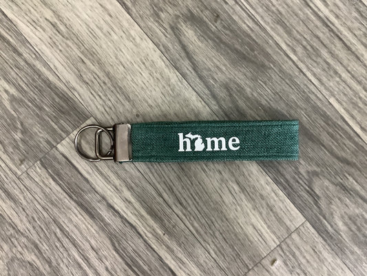 Heather Green Cloth Fob Keychain