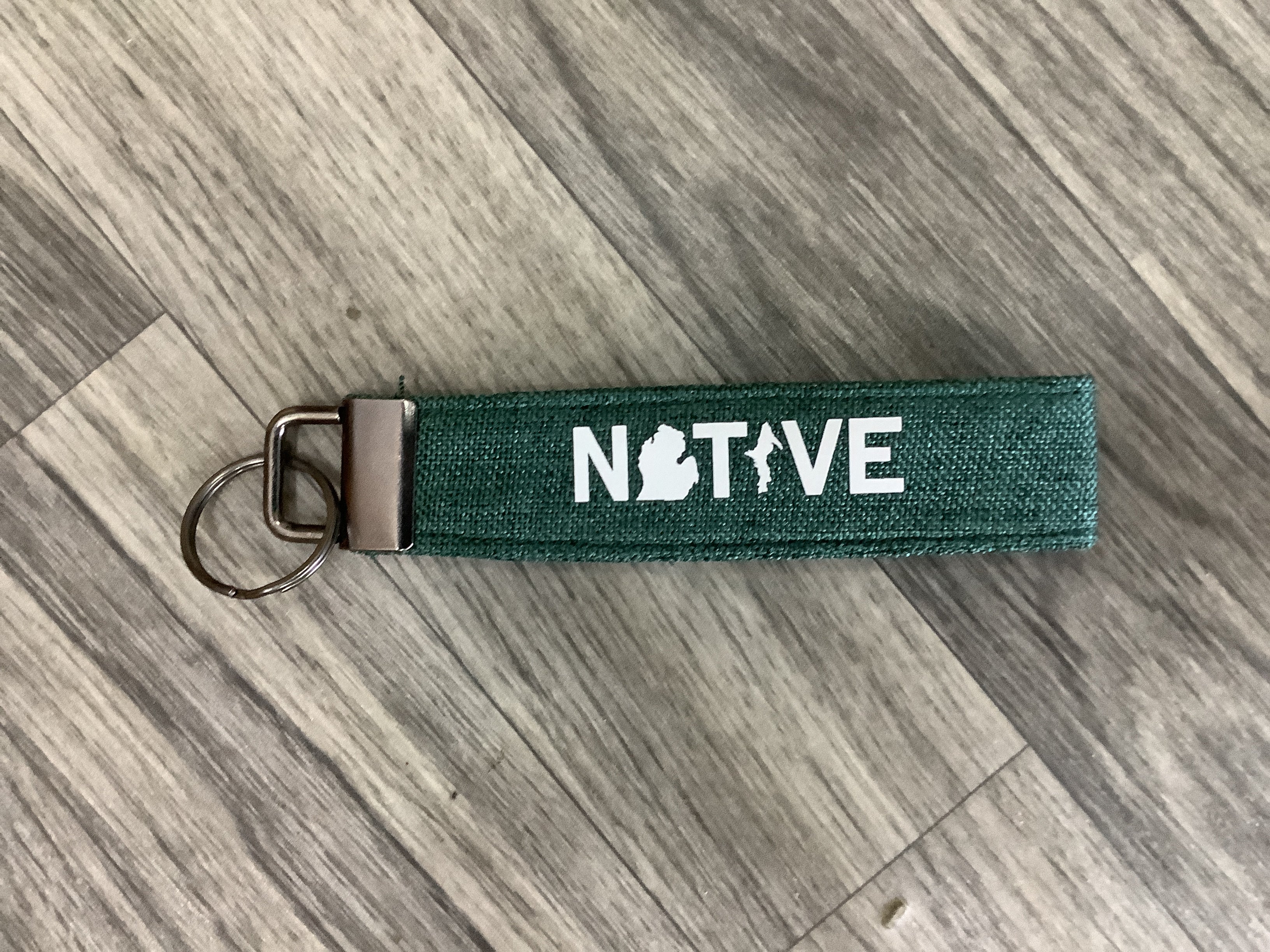 Heather Green Cloth Fob Keychain