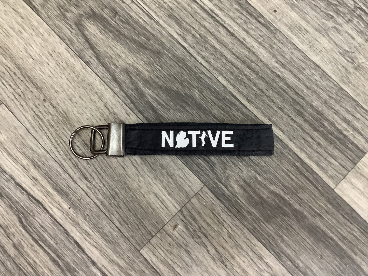 Black Camo Cloth Fob Keychain
