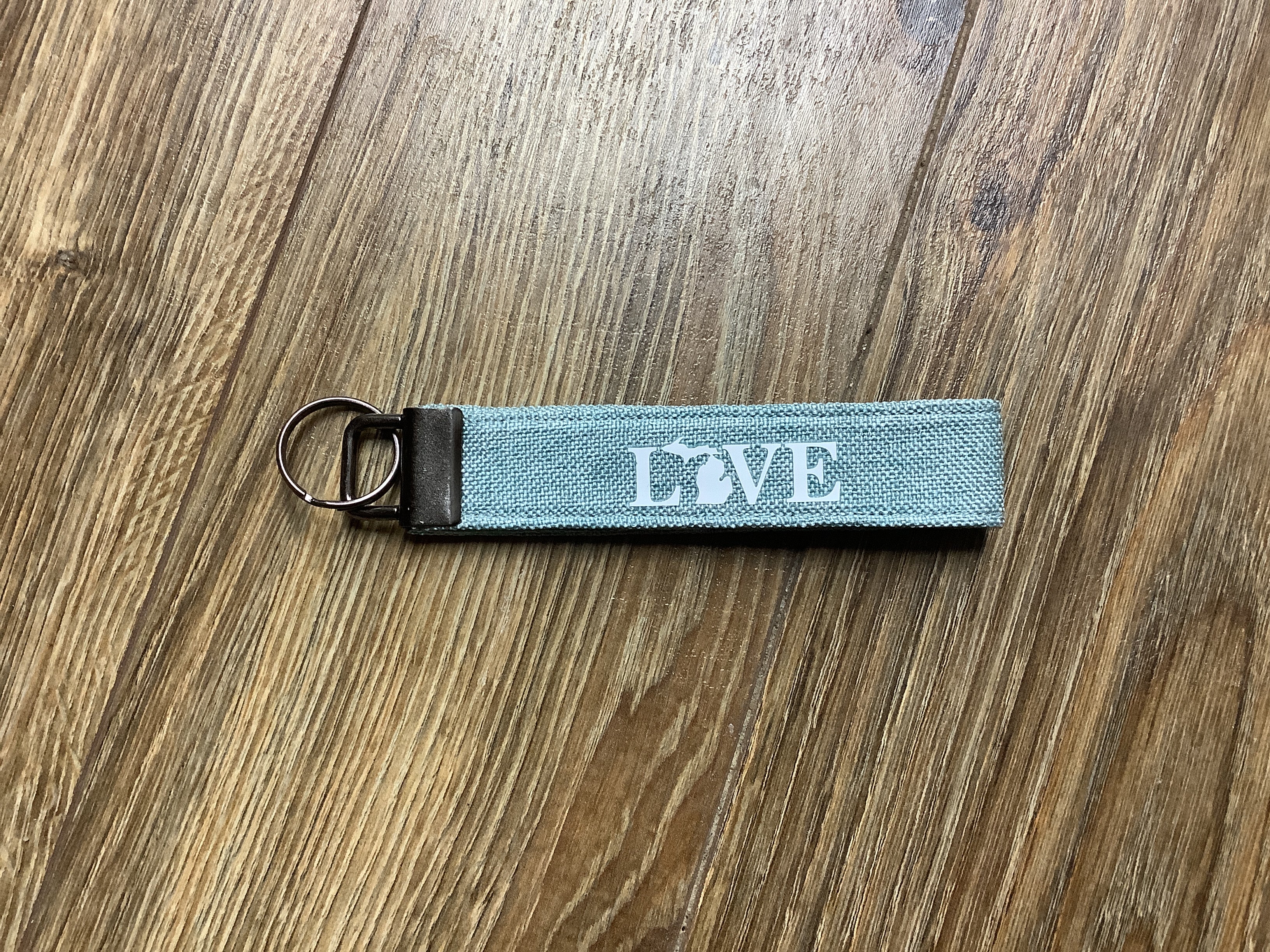 Heather Blue Cloth Fob Keychain