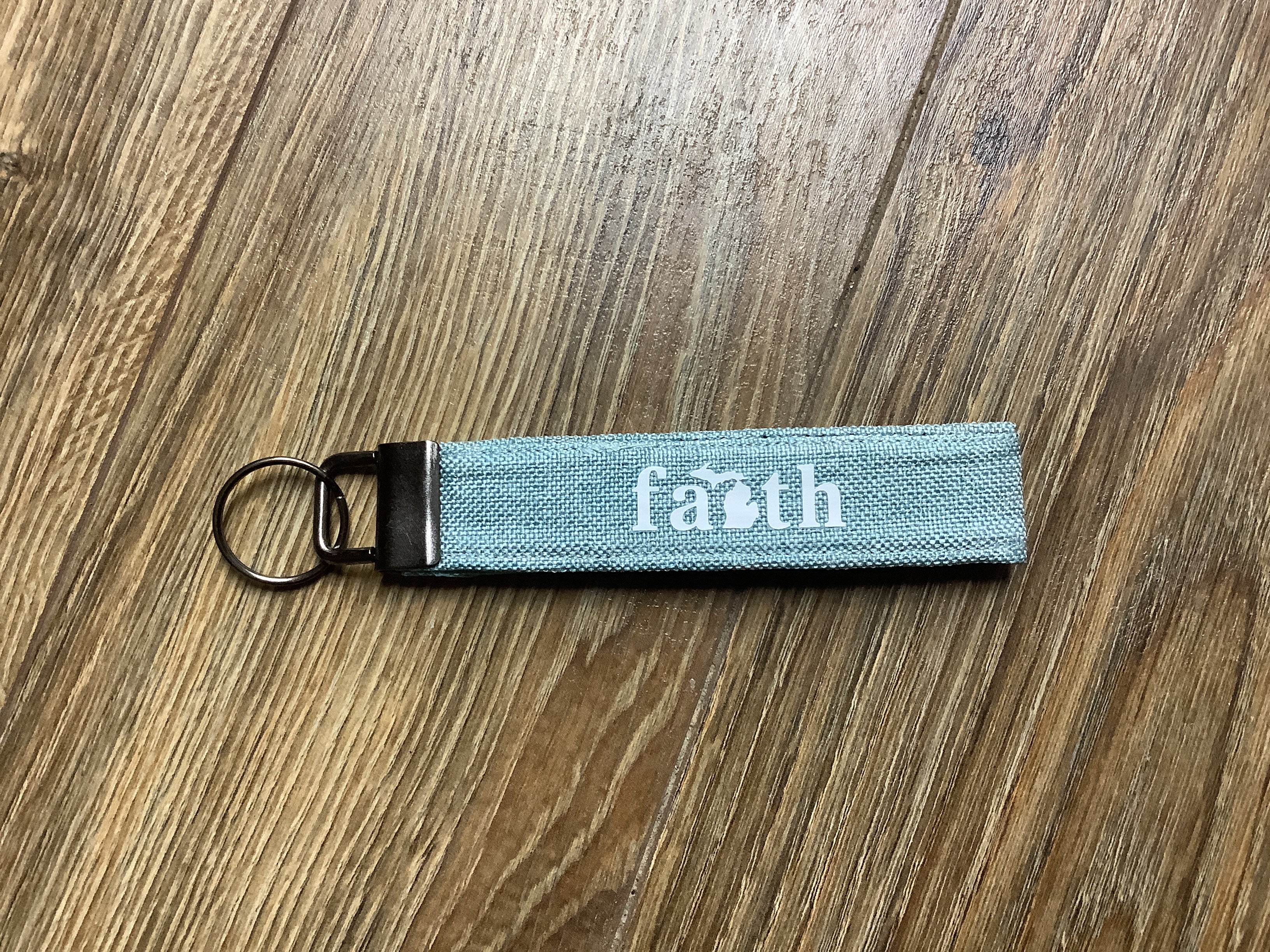 Heather Blue Cloth Fob Keychain