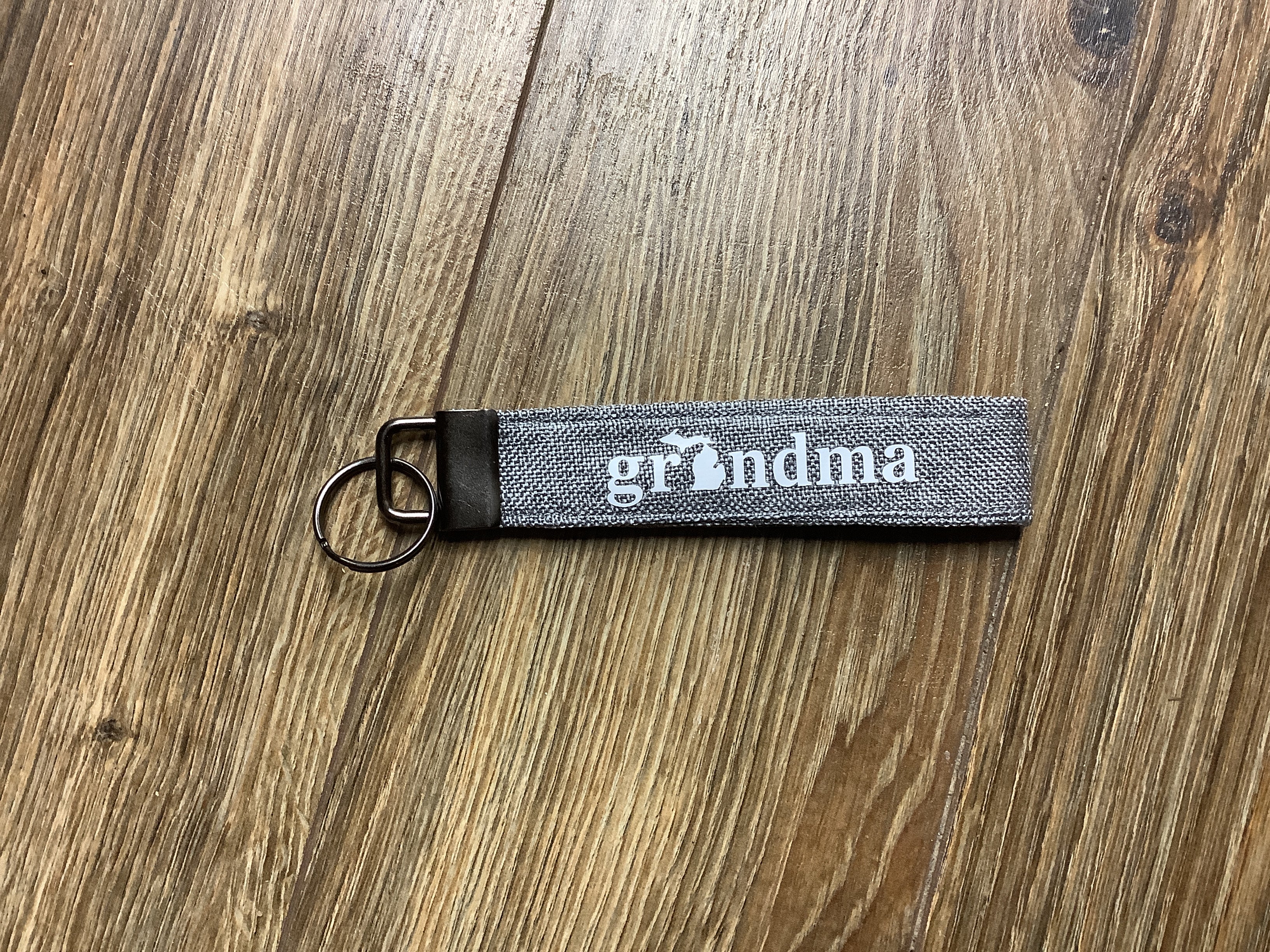 Heather Gray Cloth Fob Keychain