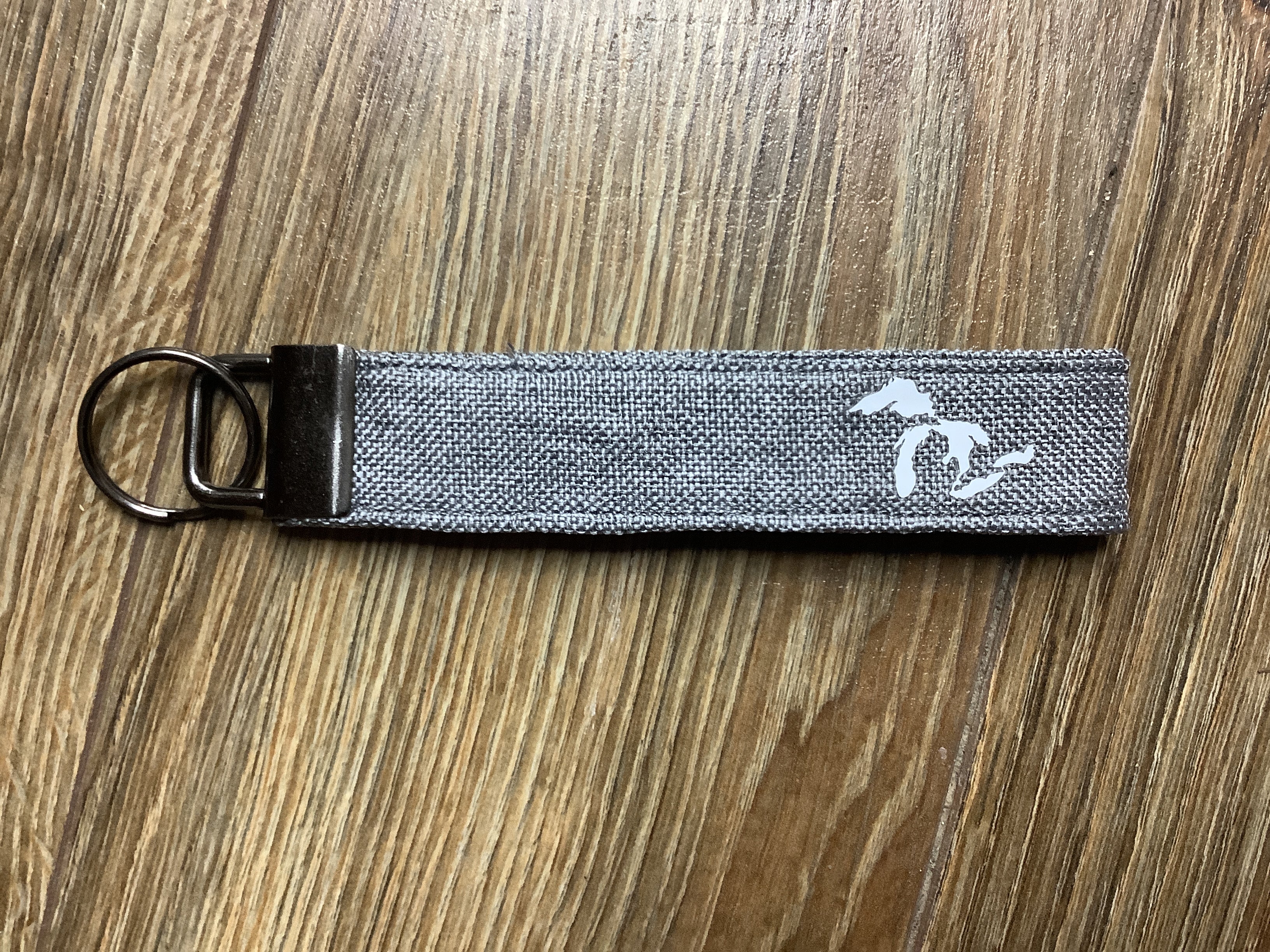 Heather Gray Cloth Fob Keychain