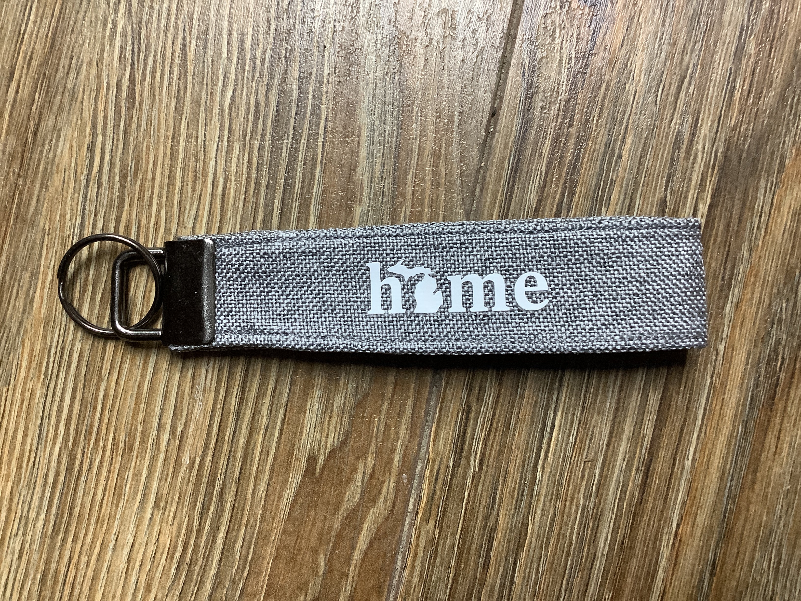 Heather Gray Cloth Fob Keychain