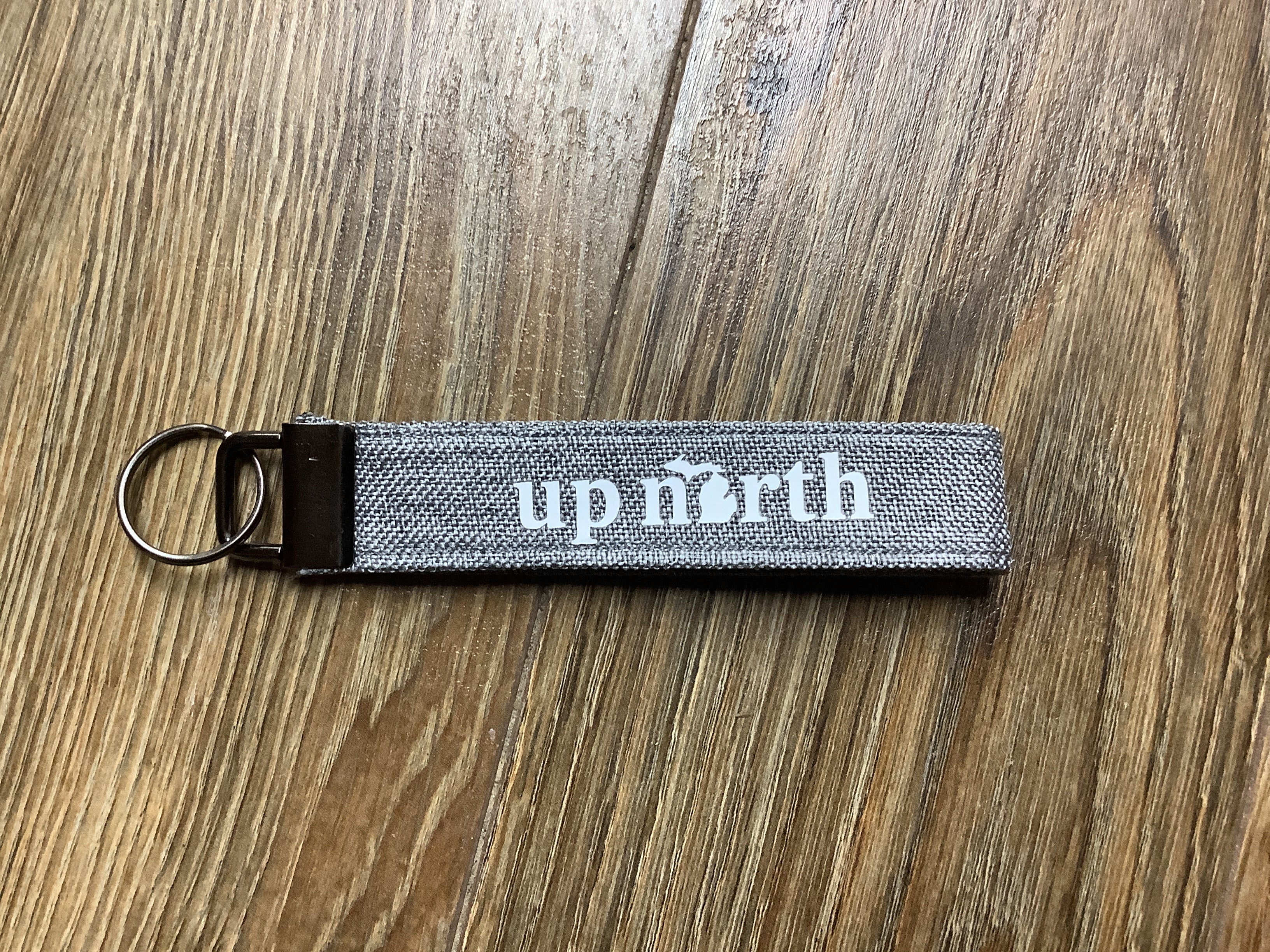 Heather Gray Cloth Fob Keychain