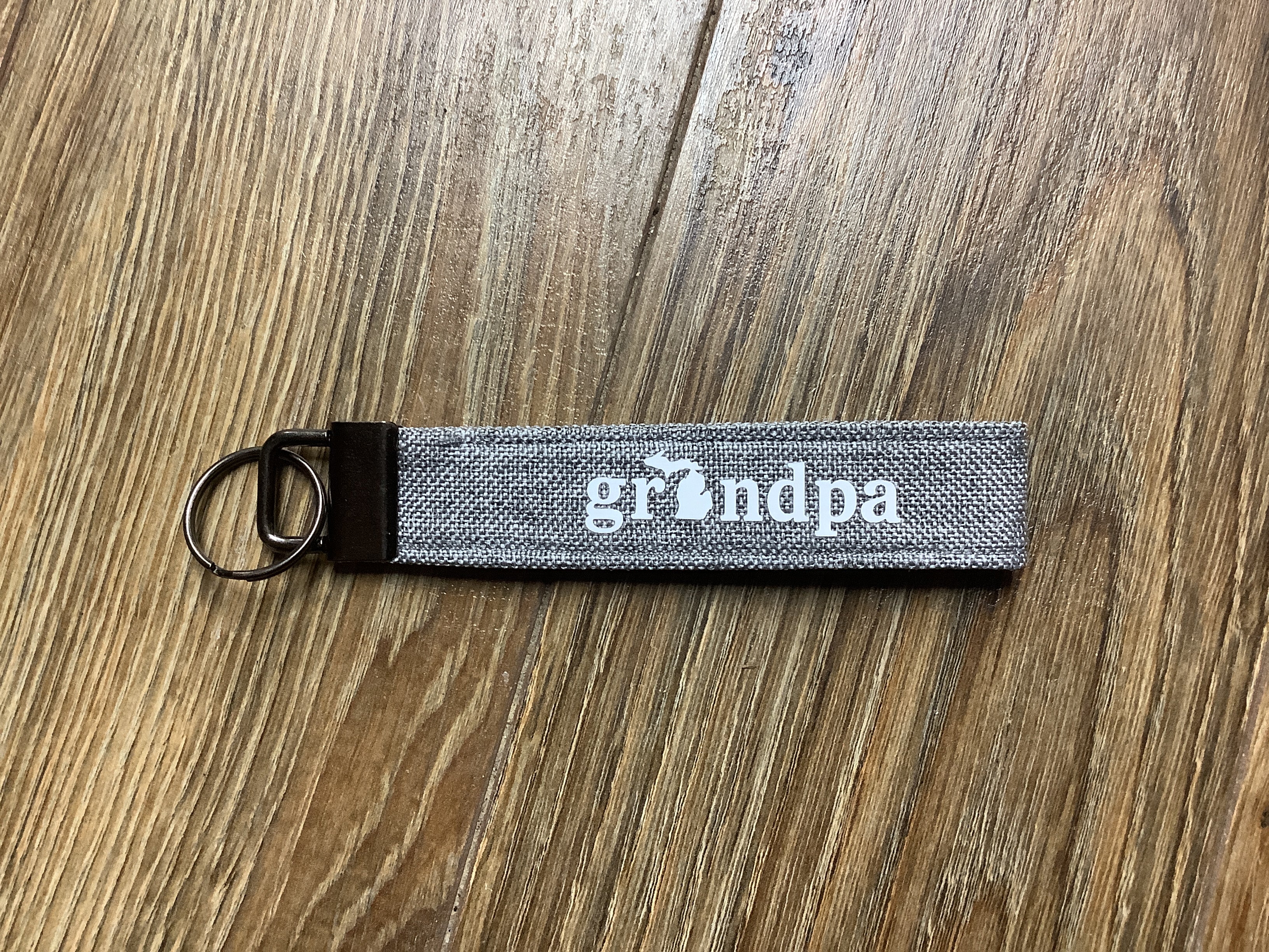 Heather Gray Cloth Fob Keychain