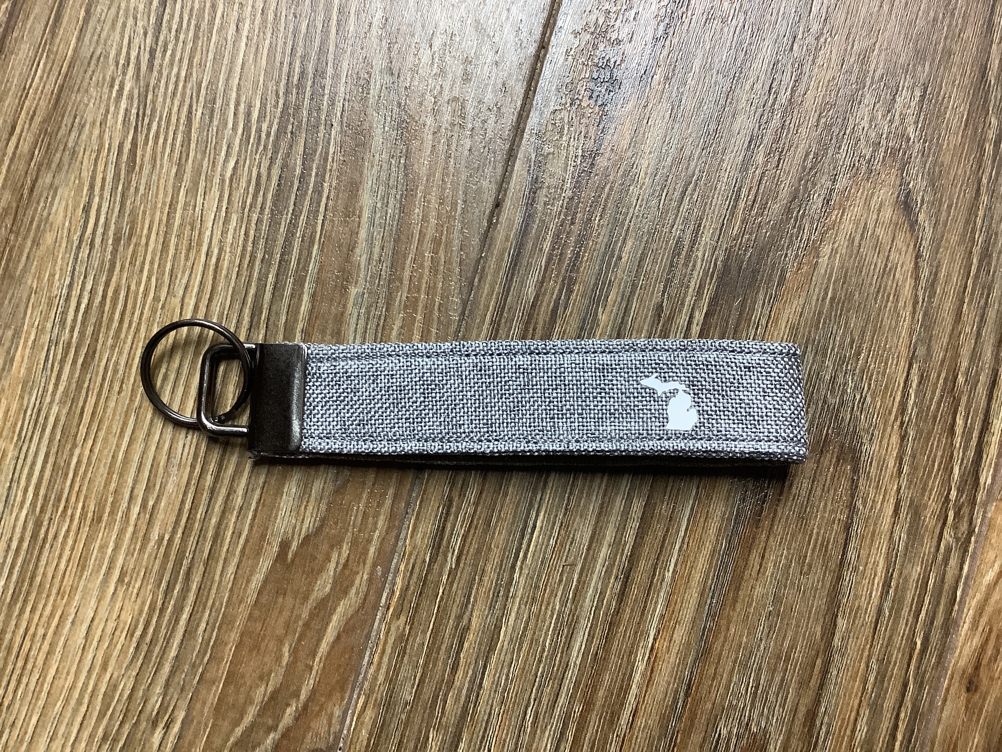 Heather Gray Cloth Fob Keychain