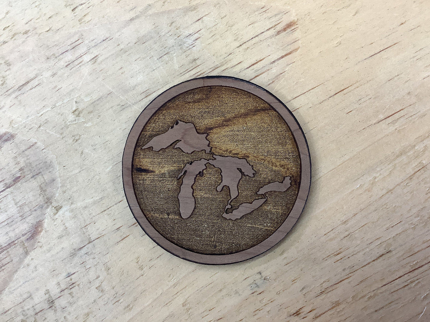 Great Lakes - Wooden Magnet