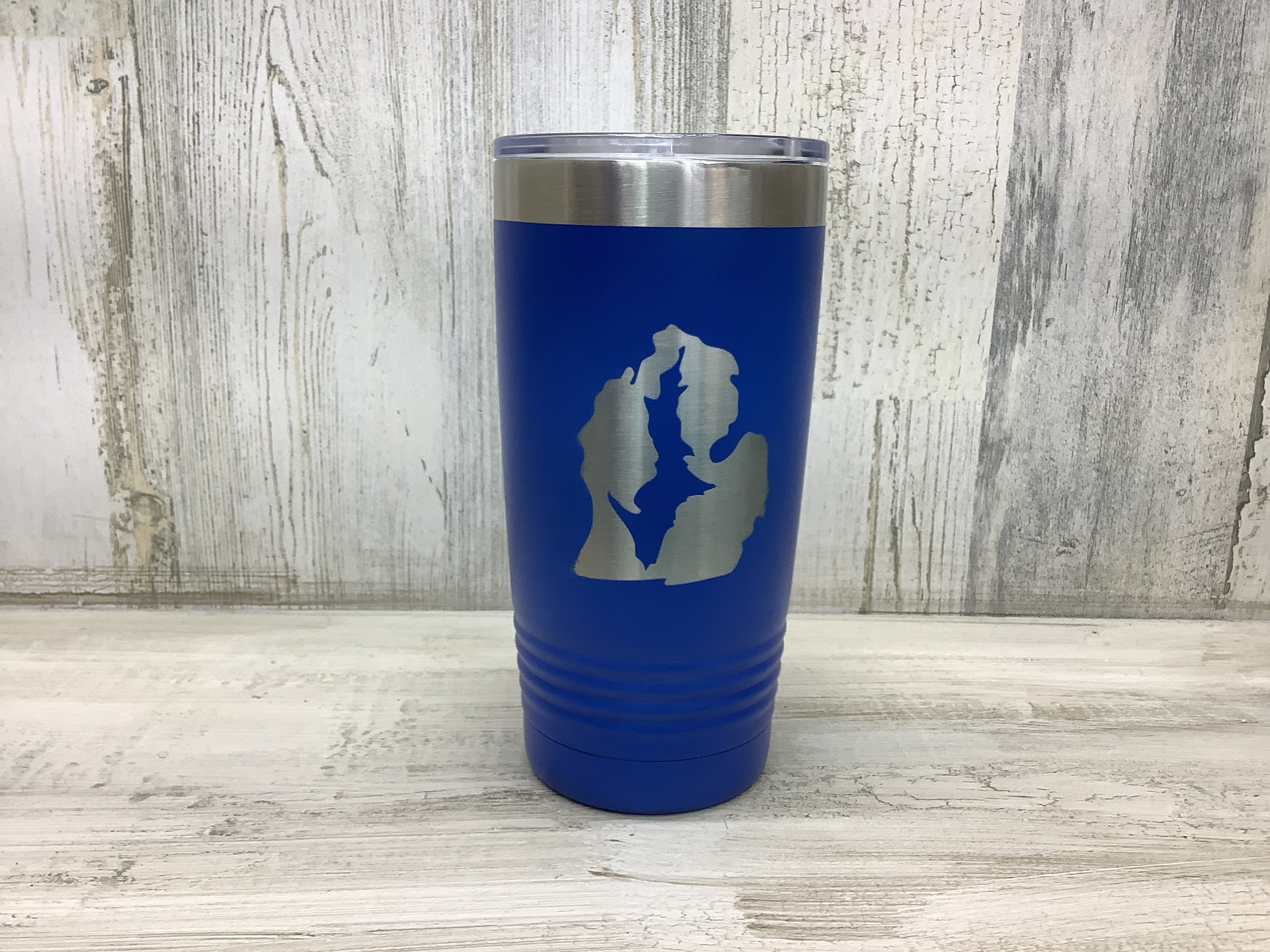 Engraved - Michigan Up Inside Lp - Blue - 20Oz Insulated Tumbler