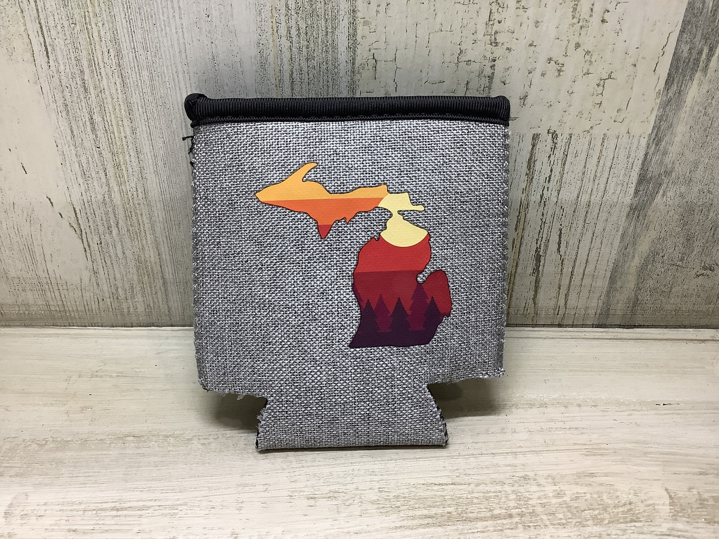 Sunset - Michigan - Heather Gray Koozie