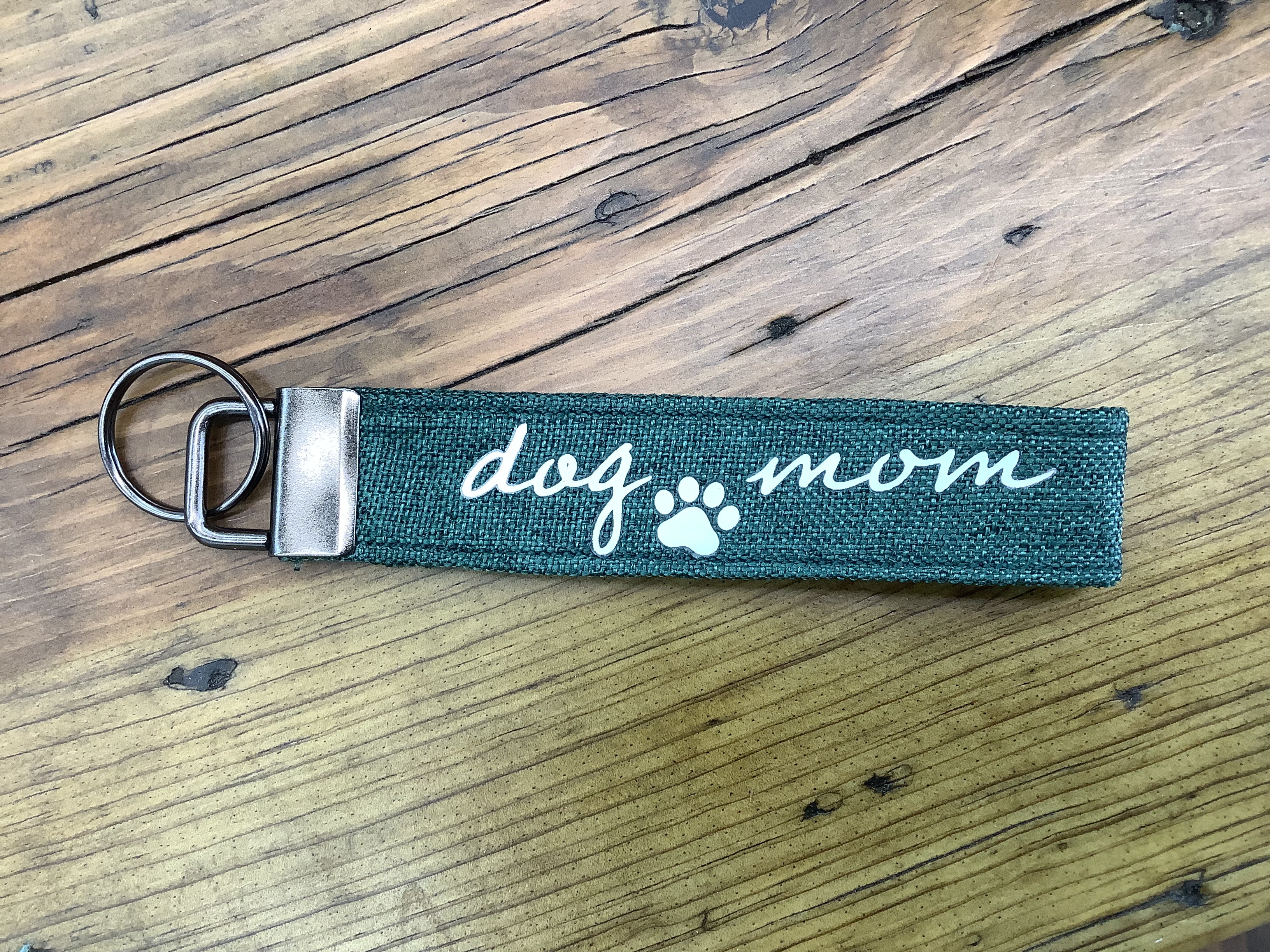 Heather Green Cloth Fob Keychain