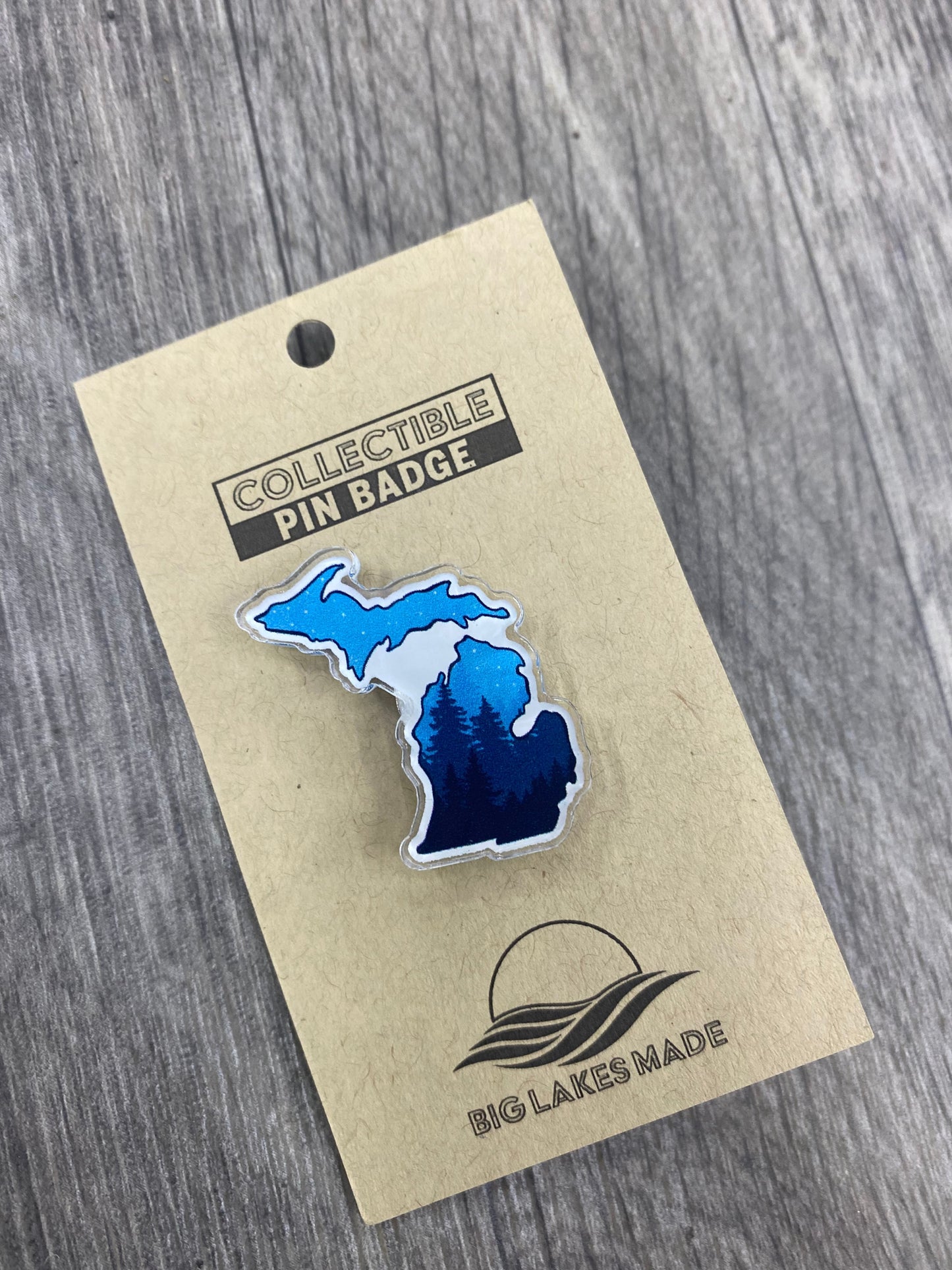 Acrylic Michigan Night Pines Pin