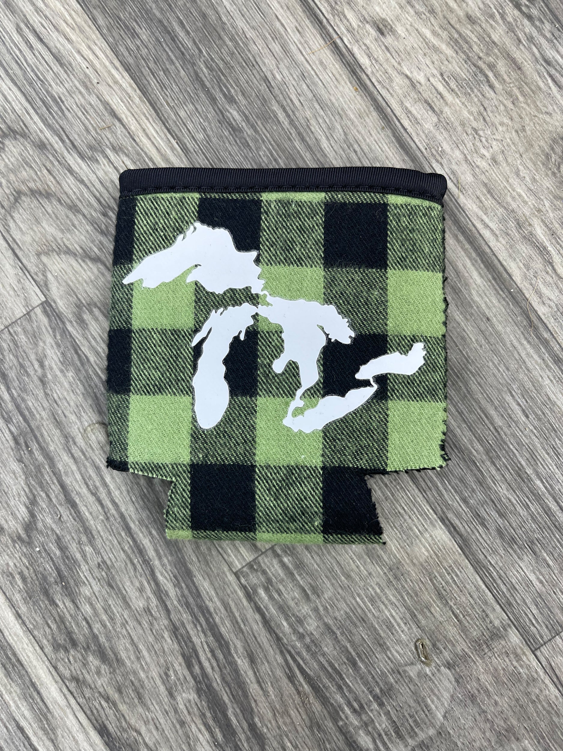 Great Lakes - Green Plaid Koozie
