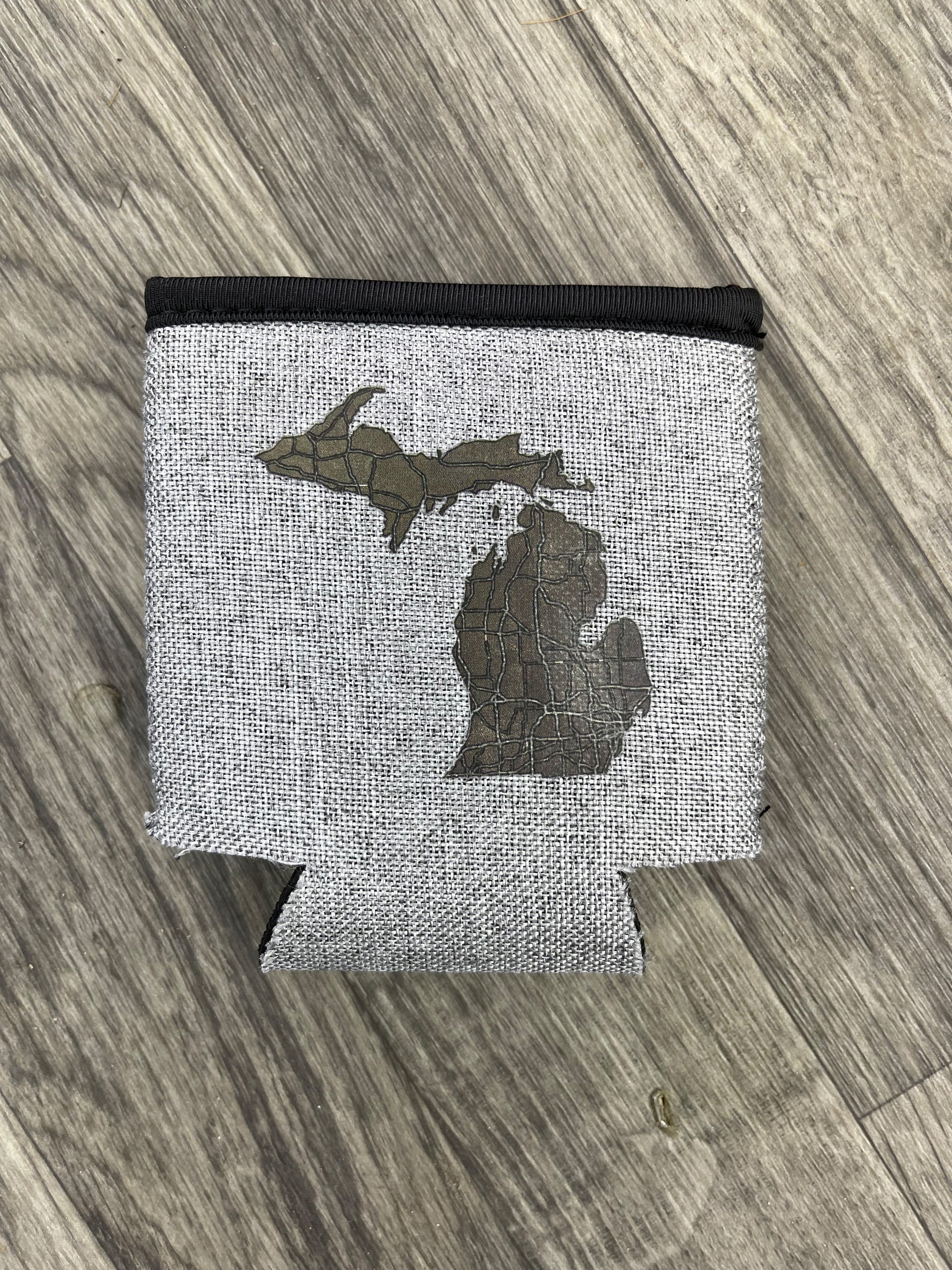 Road Map - Michigan - Heather Gray Koozie