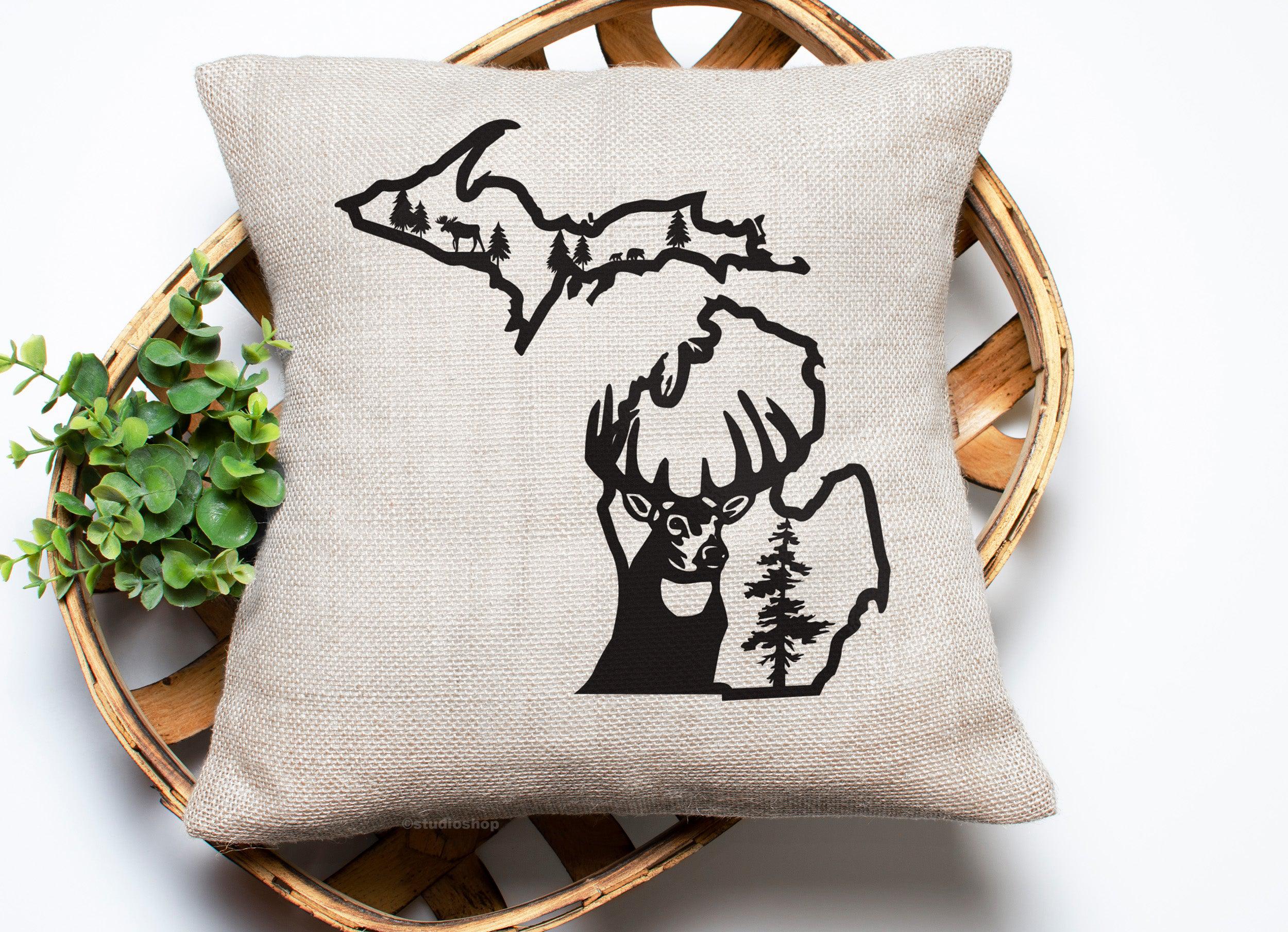 Michigan Deer Pillow