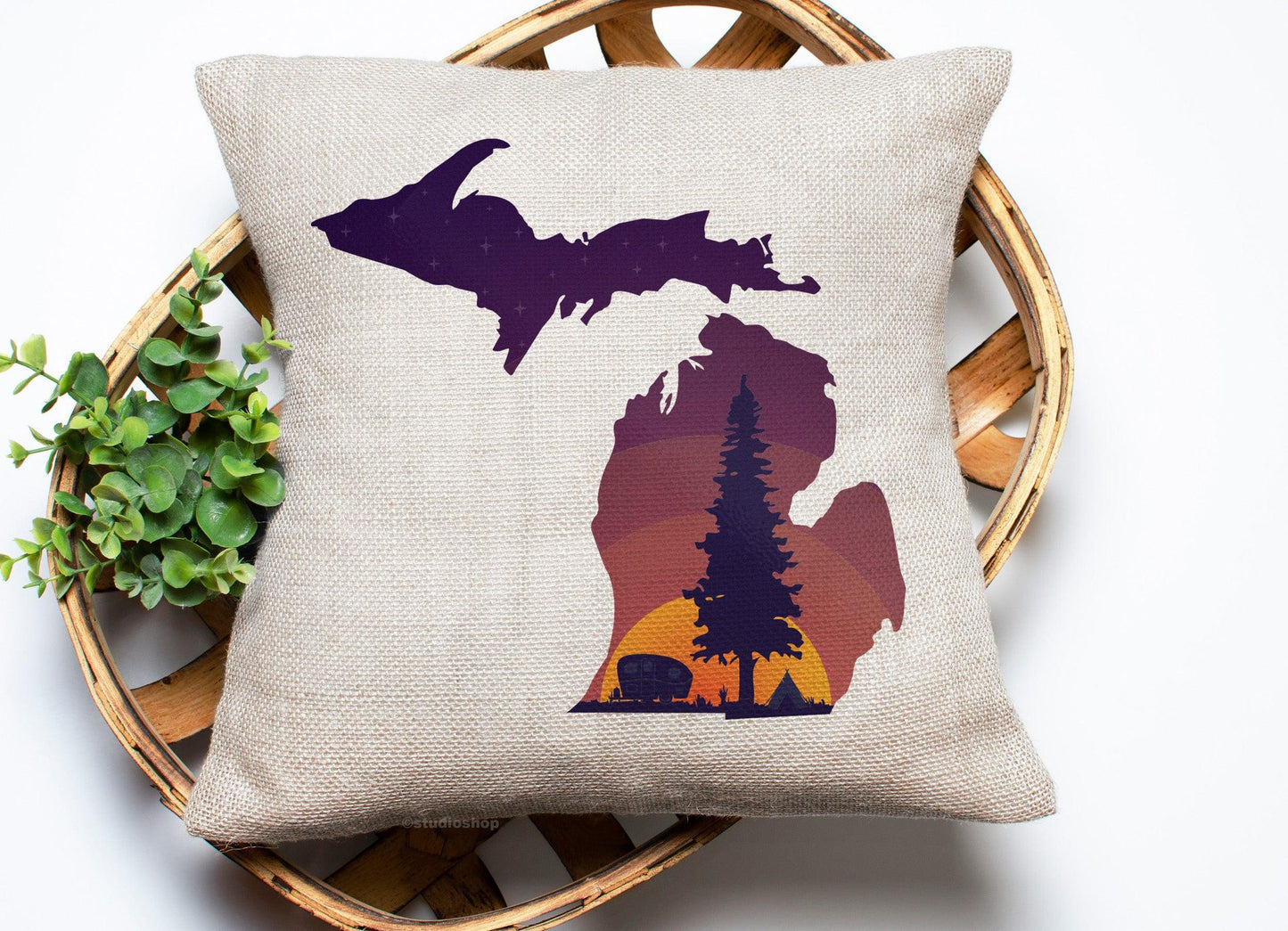 Sunrise Camper - Michigan - Pillow