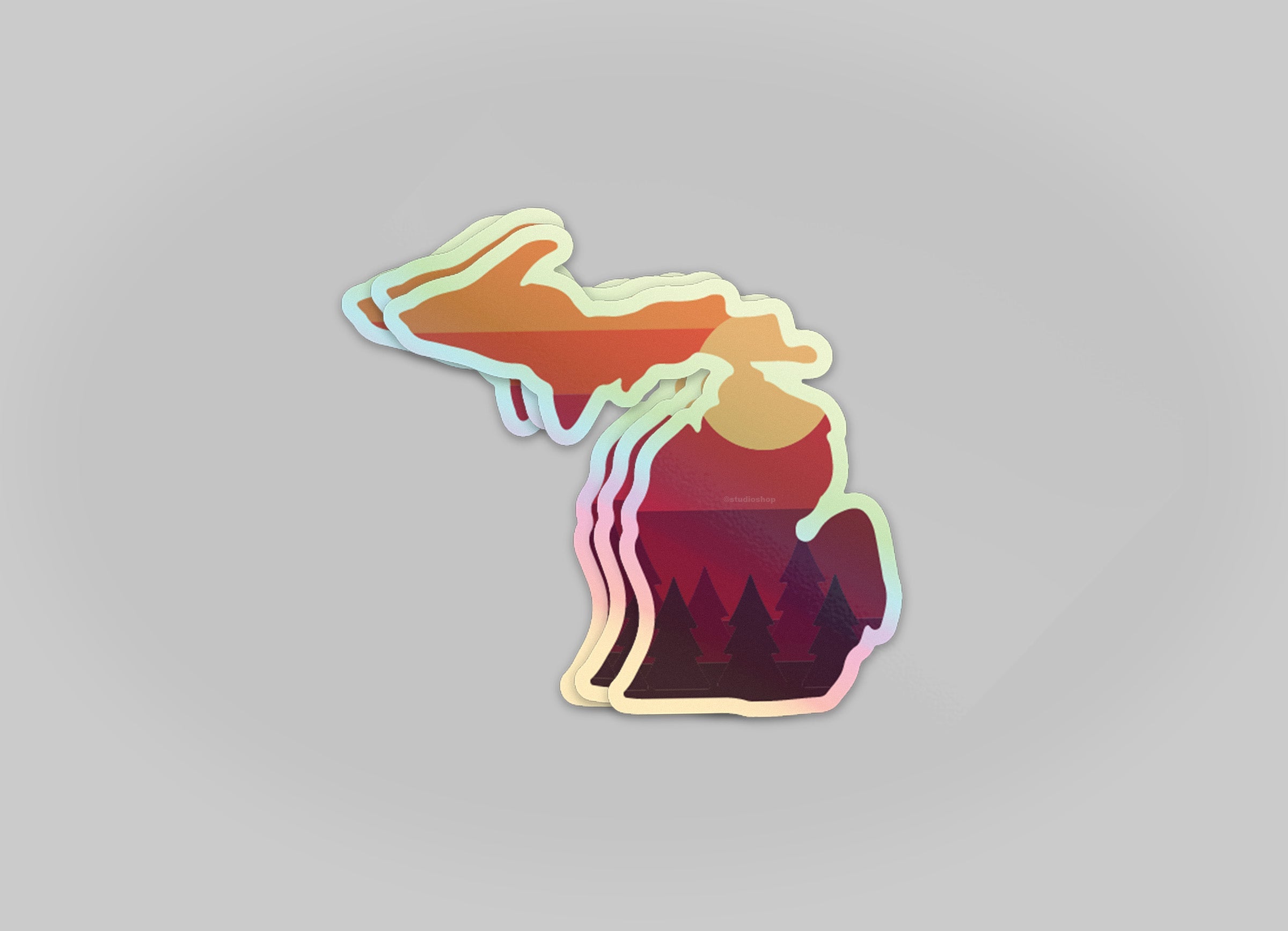 Michigan Sunset Waterproof Sticker