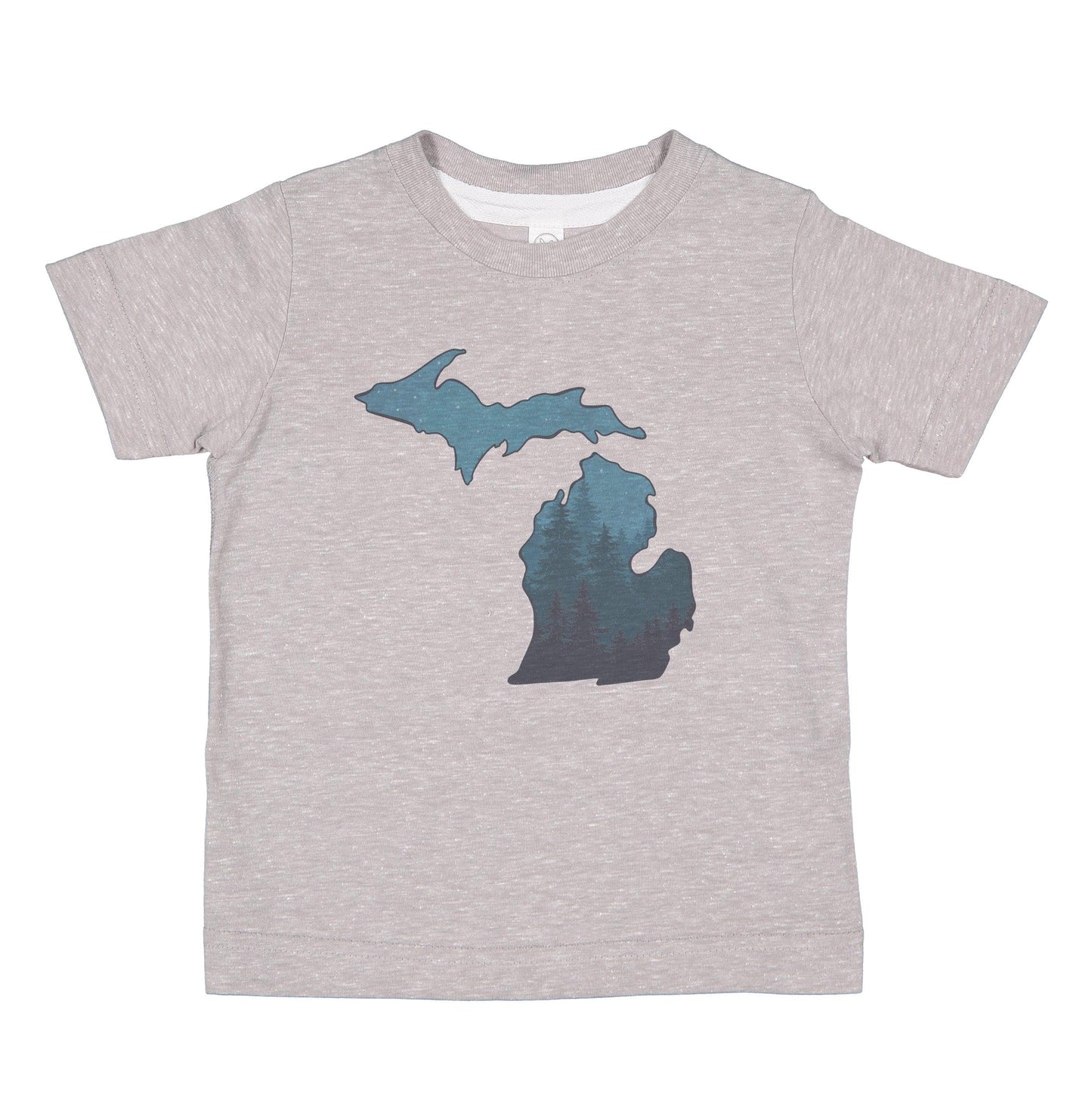 Night Pines Michigan -Youth - Vintage Gray Tee