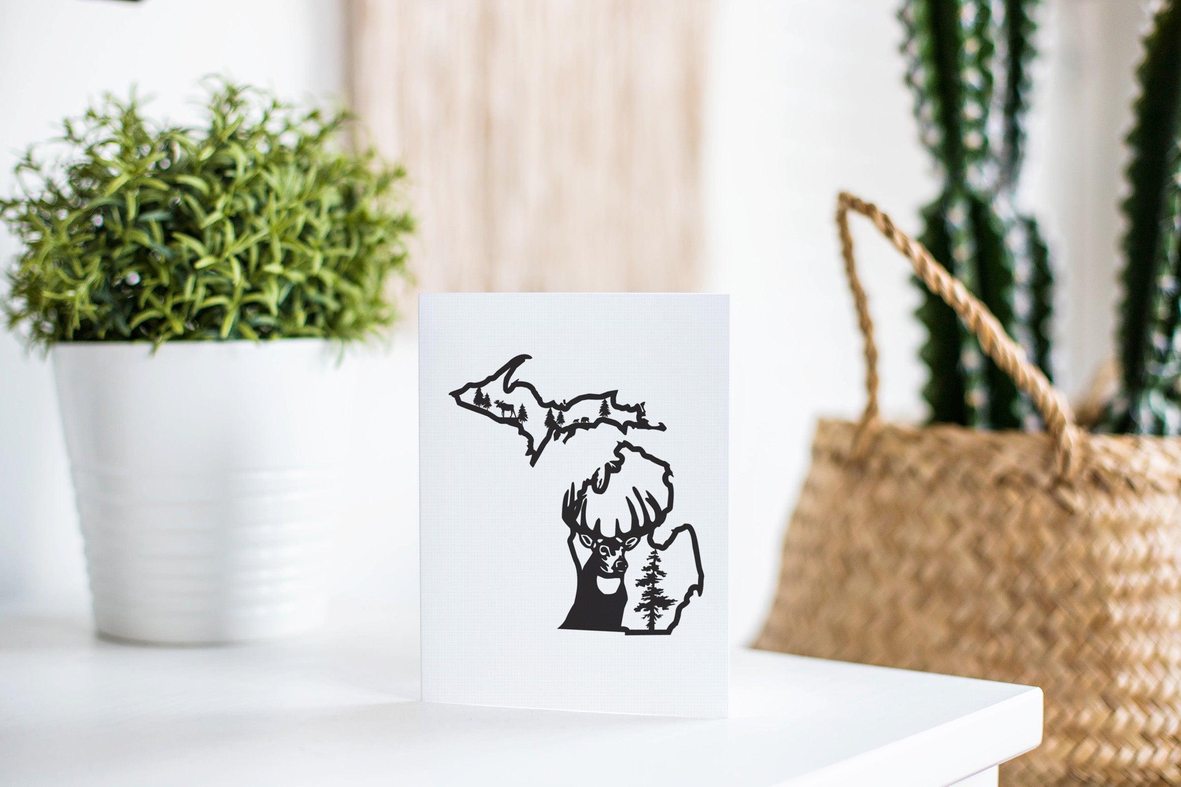 Michigan Deer Greeting Card