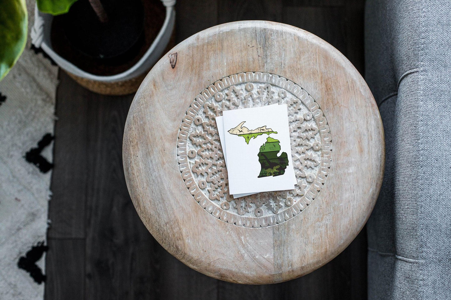 Dinosaurs - Michigan - Greeting Card