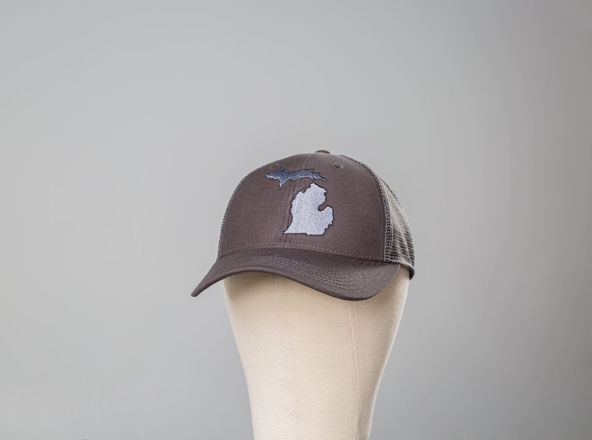 Michigan Gray Embroidered Black Hat