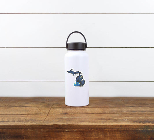 Nighttime Camper - Michigan - Waterproof Sticker