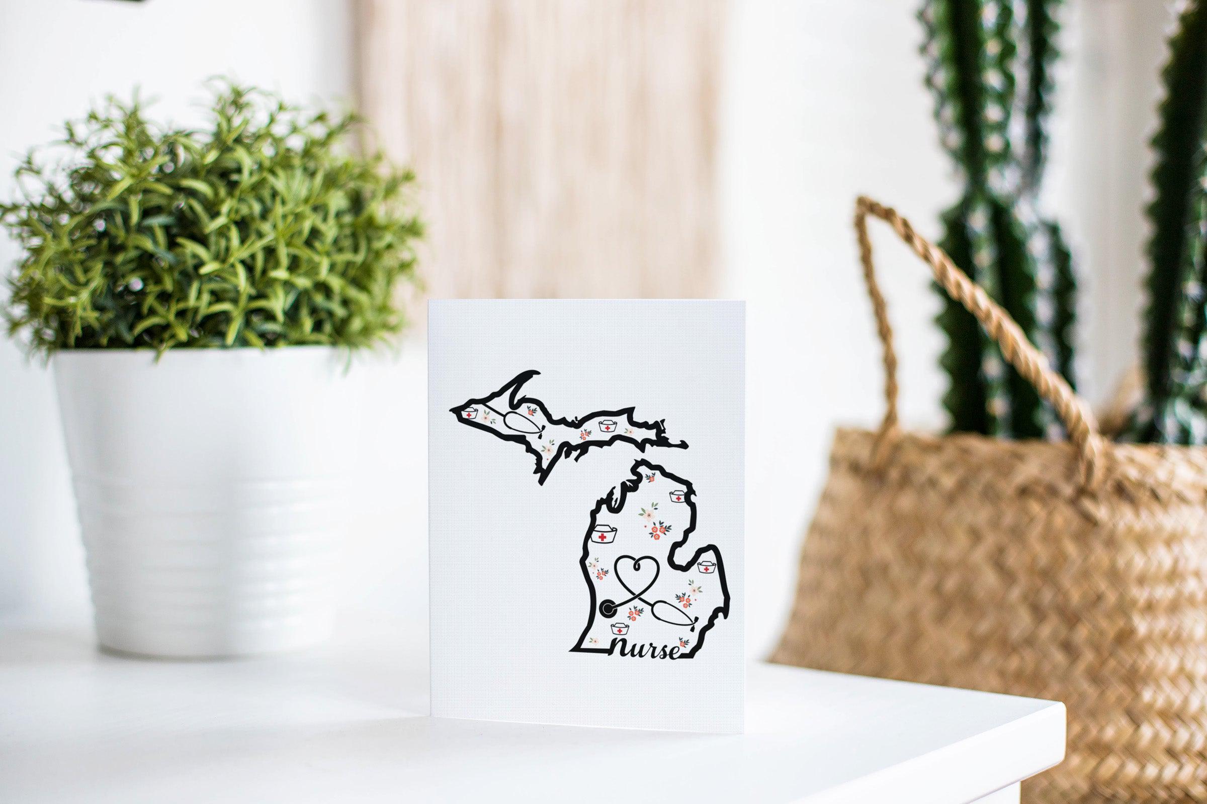 Michigan Nurse Greeting Card