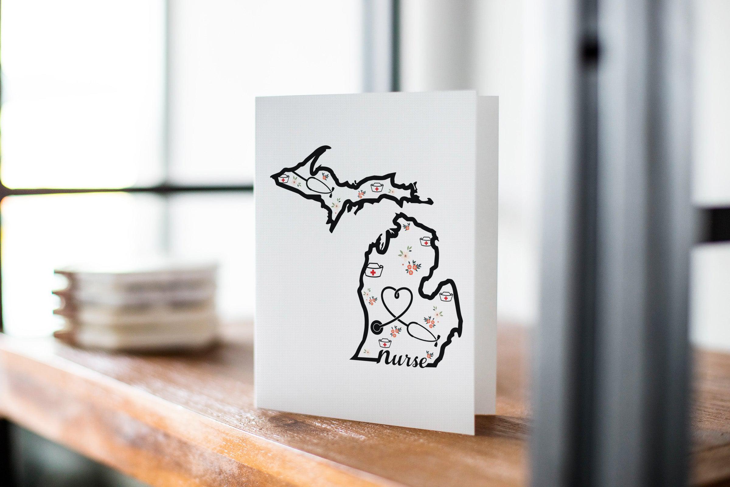 Michigan Nurse Greeting Card