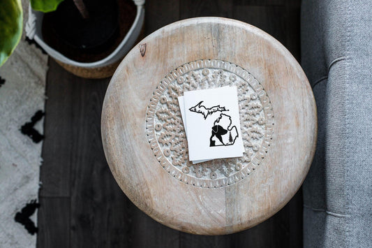 Pets - Outline - Michigan - Greeting Card