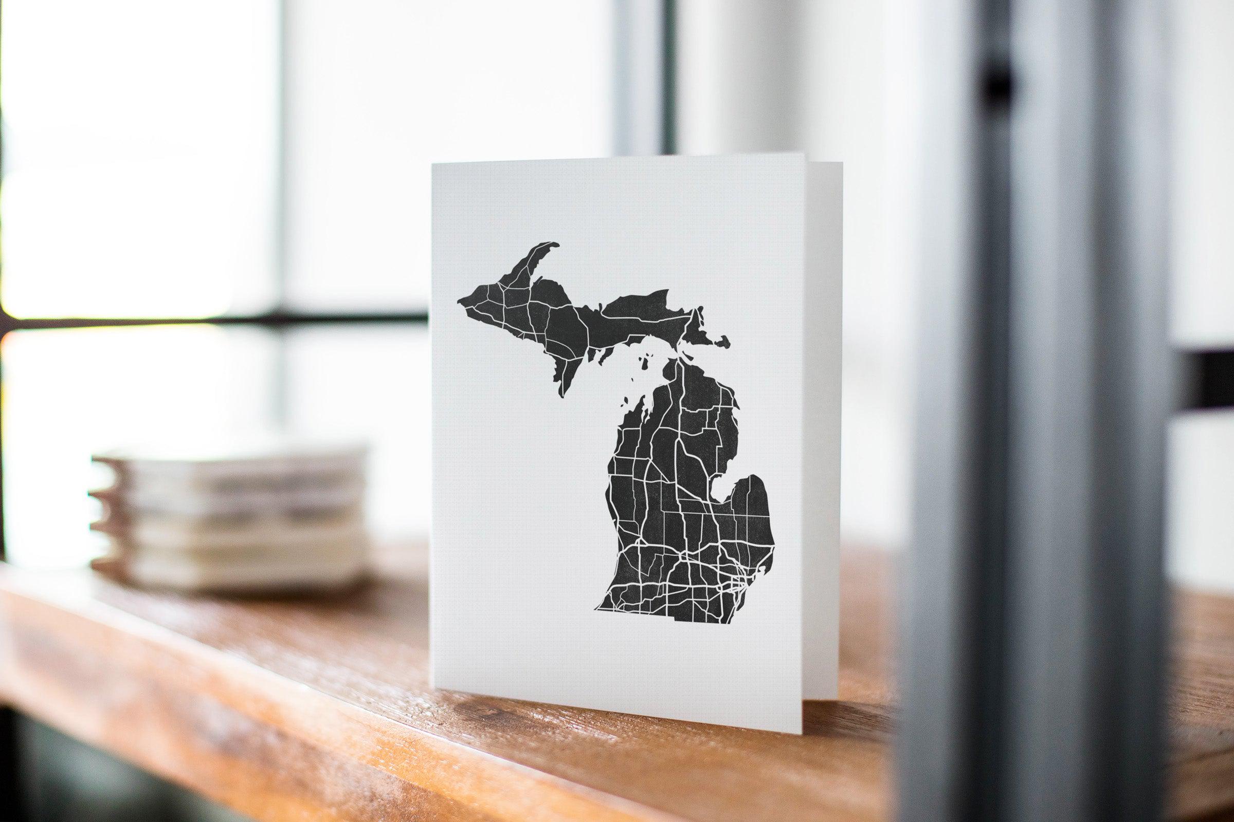 Michigan Roads Greeting Card