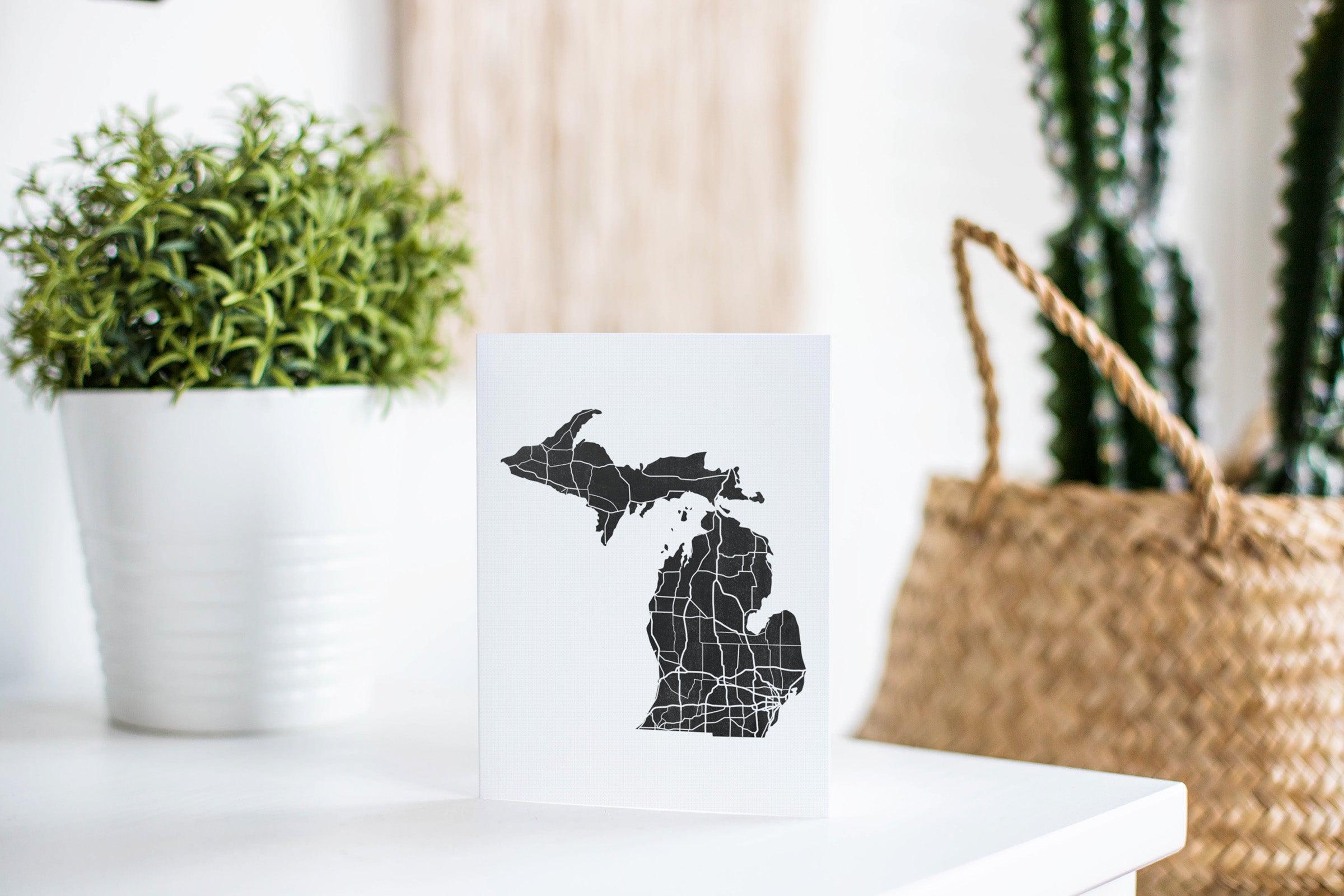 Michigan Roads Greeting Card