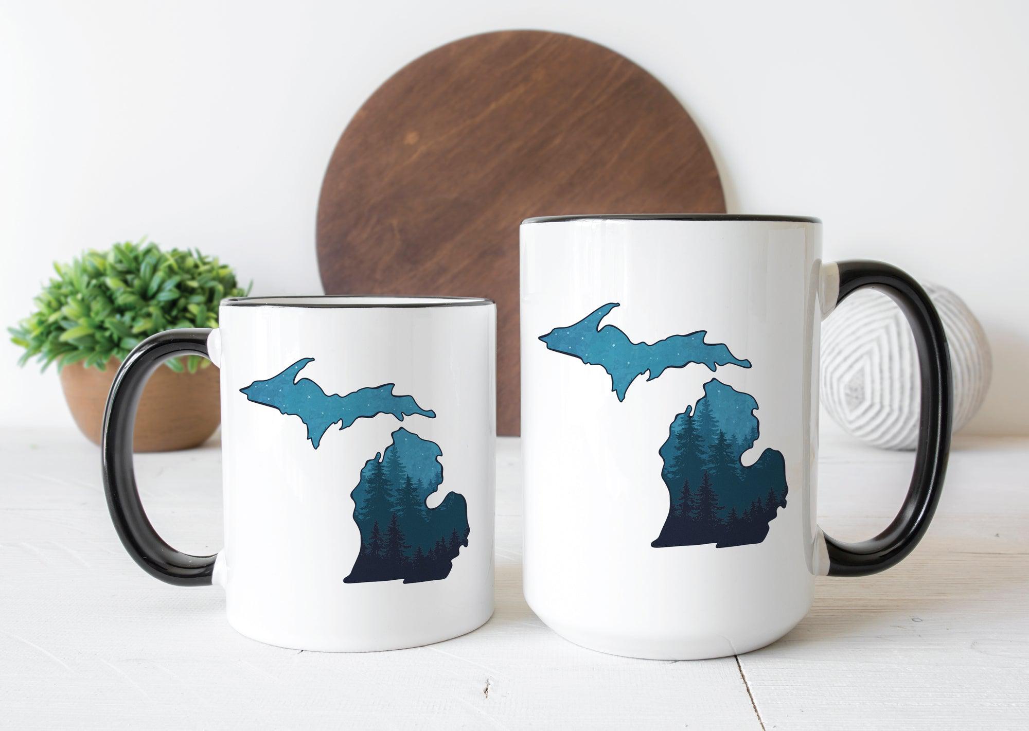 Night Pines Michigan Mug