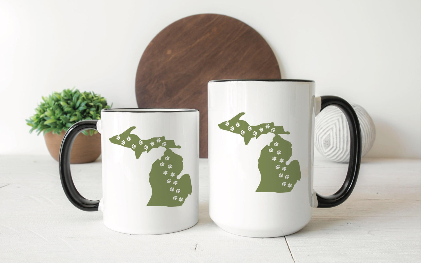 Paw Prints - Michigan - Mug