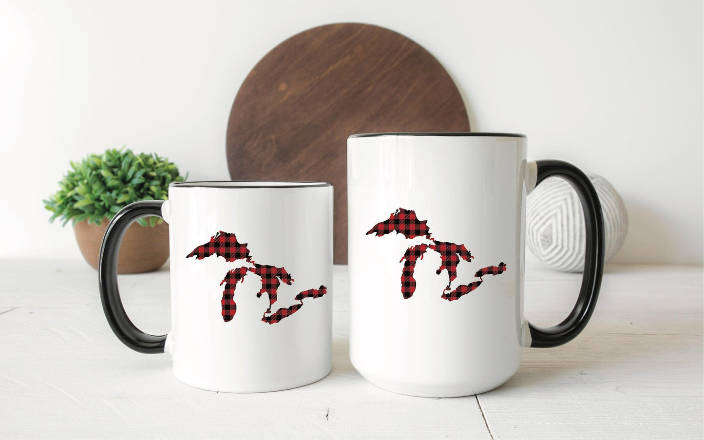 Plaid - Red - Great Lakes - Mug