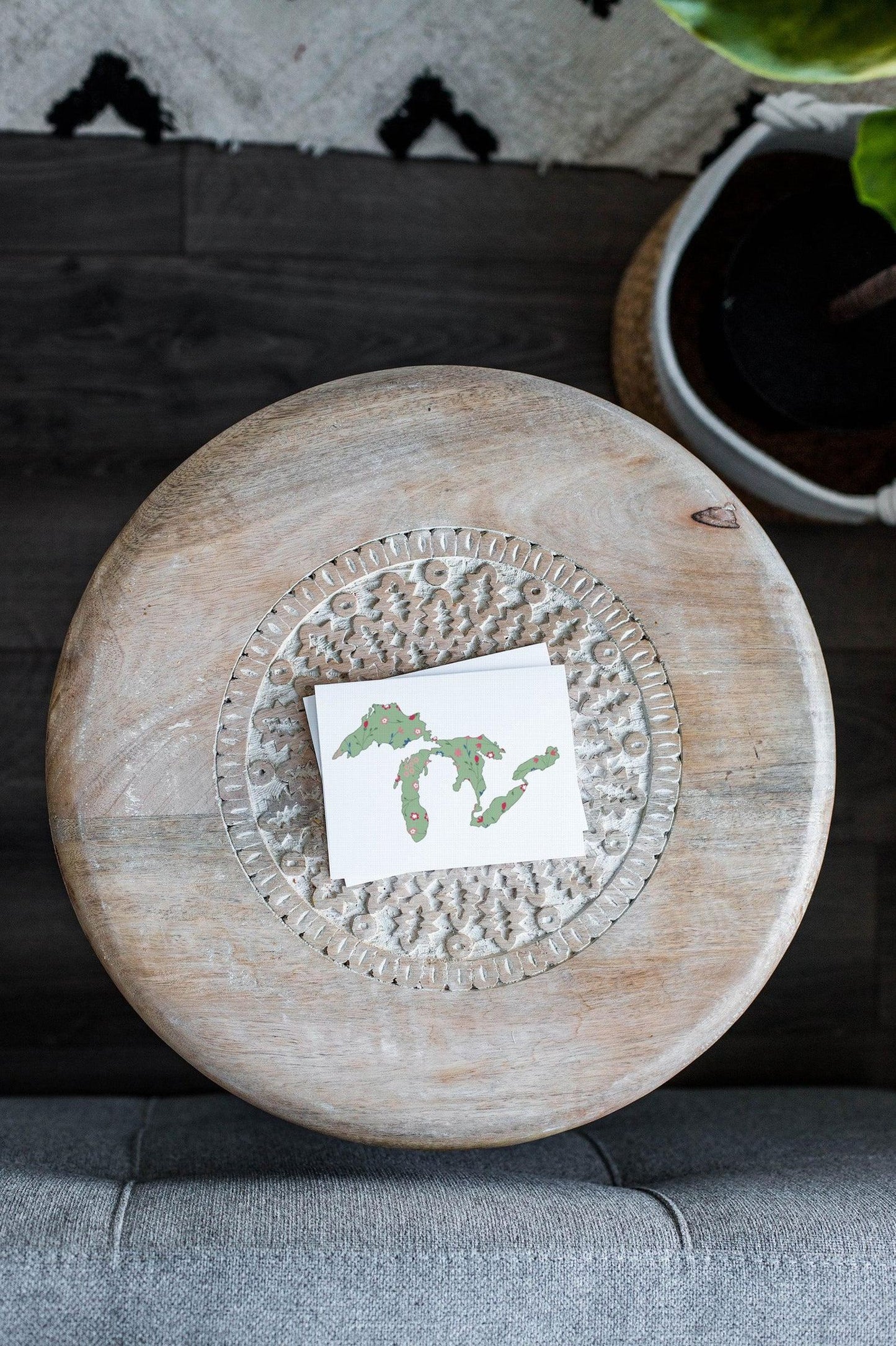 Wildflower - Green - Great Lakes Greeting Card