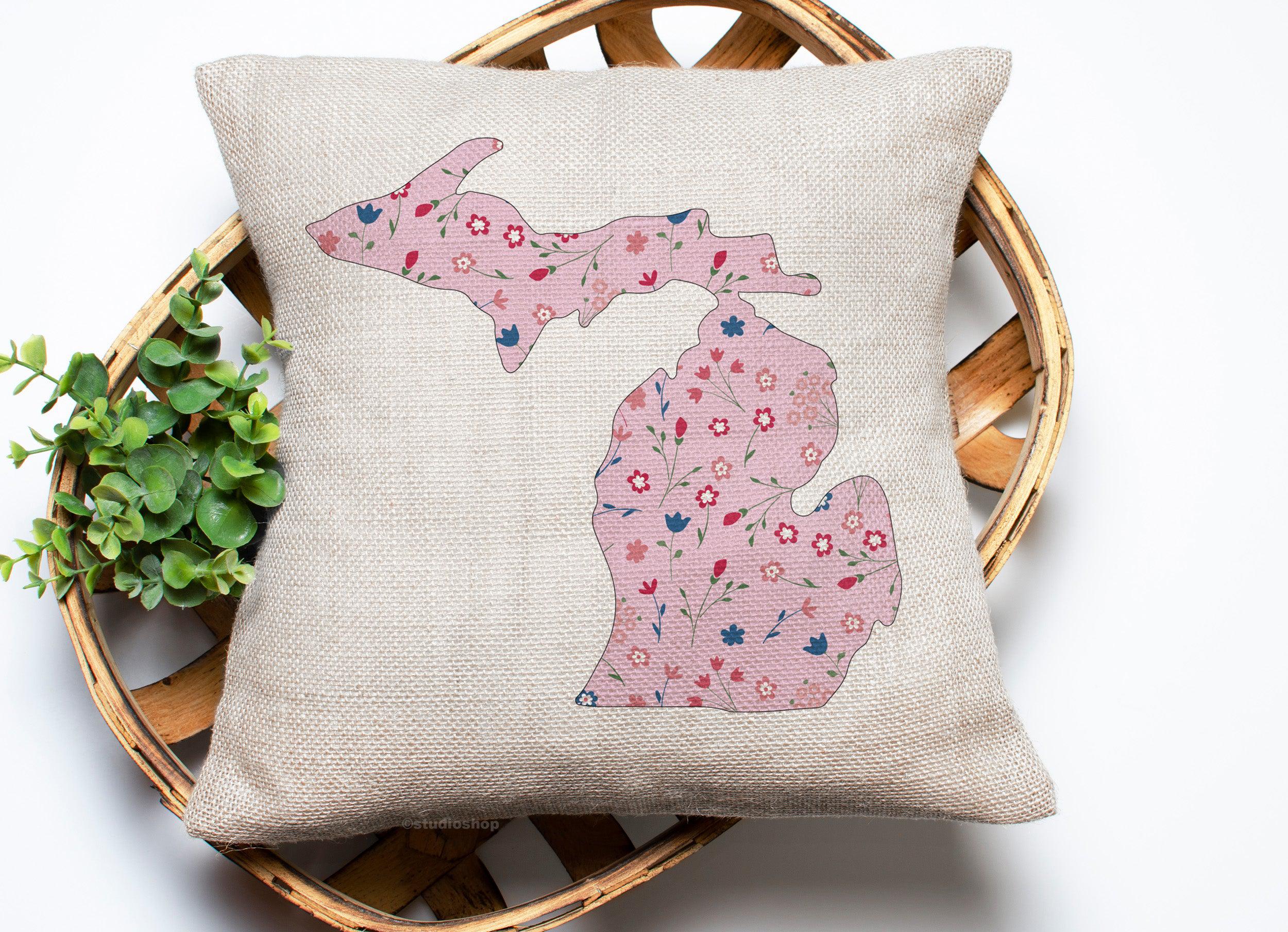 Wildflower -Pink - Michigan Pillow